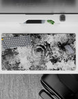 Abstract Deskmat | Mousepad | Deskpad - Monochrome Liquid Swirl - AniChan