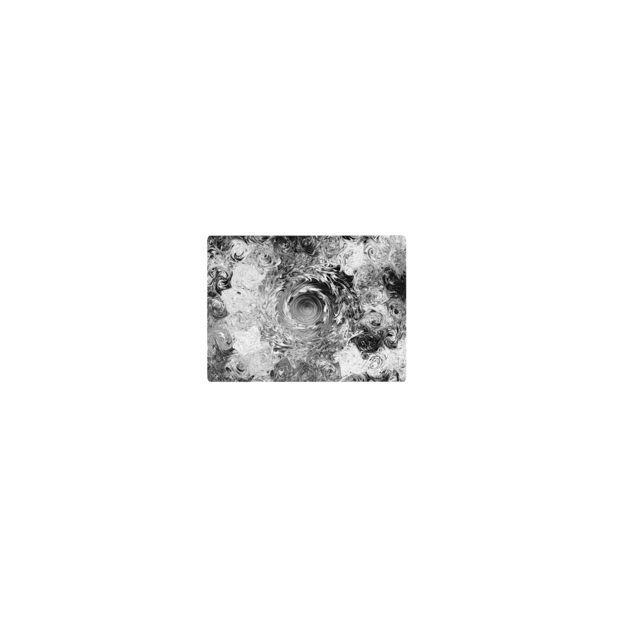 Abstract Deskmat | Mousepad | Deskpad - Monochrome Liquid Swirl - AniChan