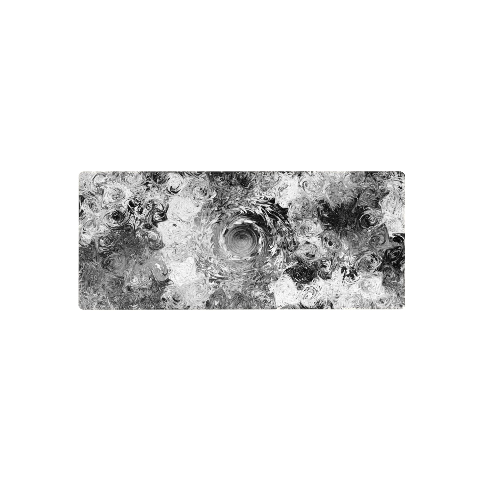 Abstract Deskmat | Mousepad | Deskpad - Monochrome Liquid Swirl - AniChan