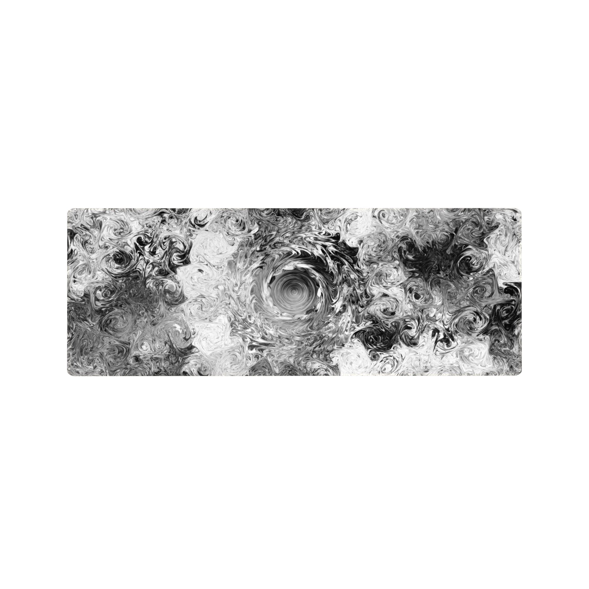 Abstract Deskmat | Mousepad | Deskpad - Monochrome Liquid Swirl - AniChan