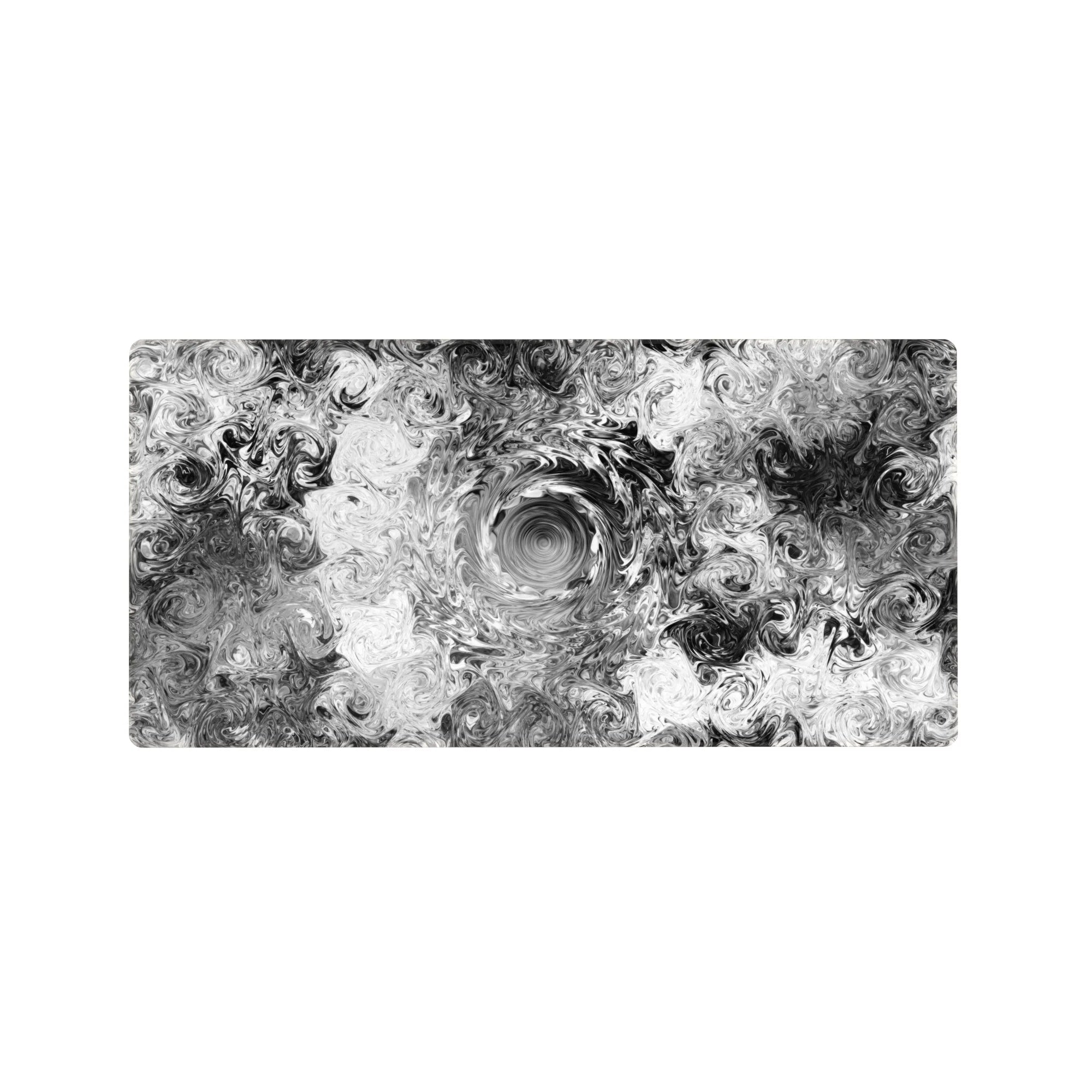 Abstract Deskmat | Mousepad | Deskpad - Monochrome Liquid Swirl - AniChan