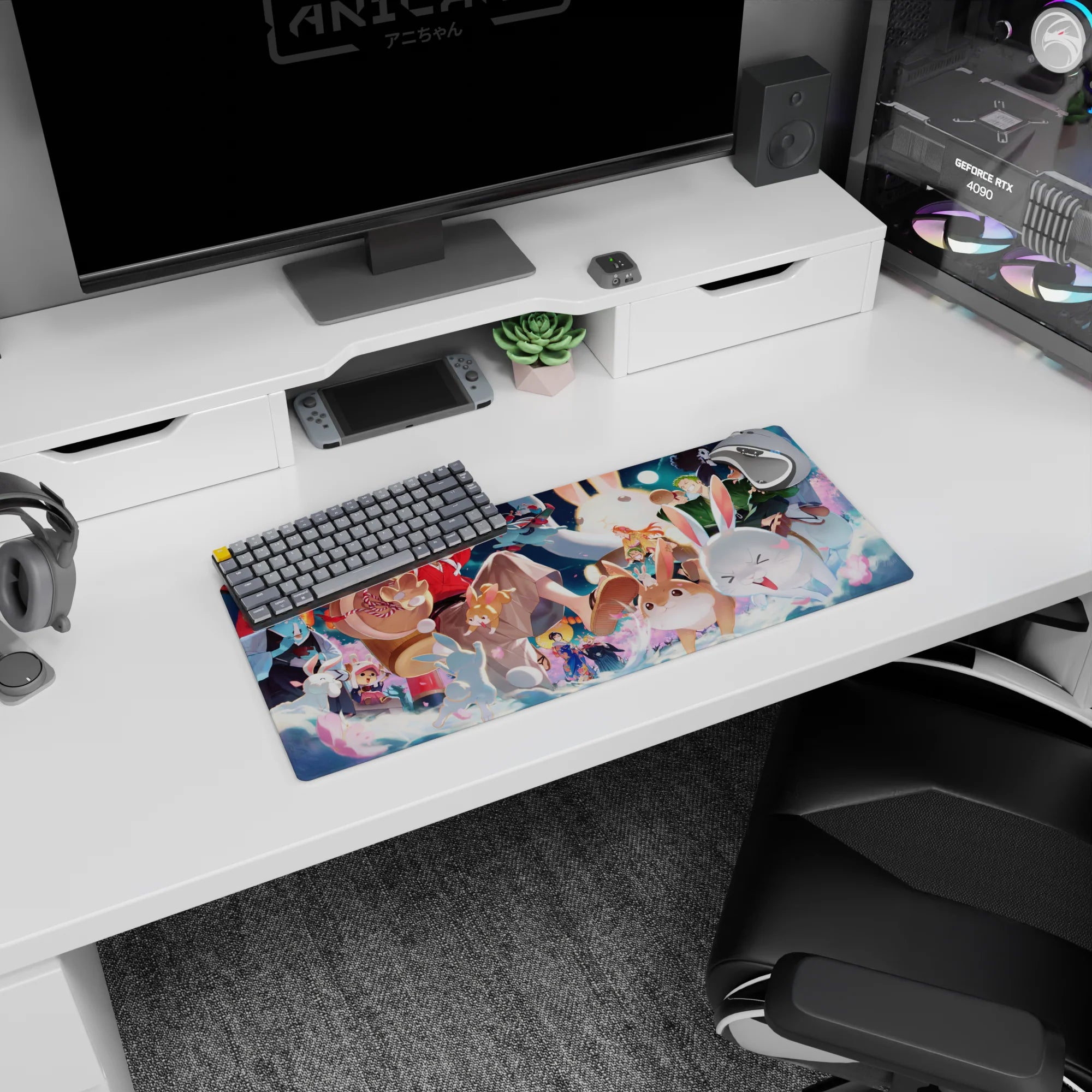 One Piece Deskmat | Mousepad | Deskpad - Bunny Festival Bash - AniChan