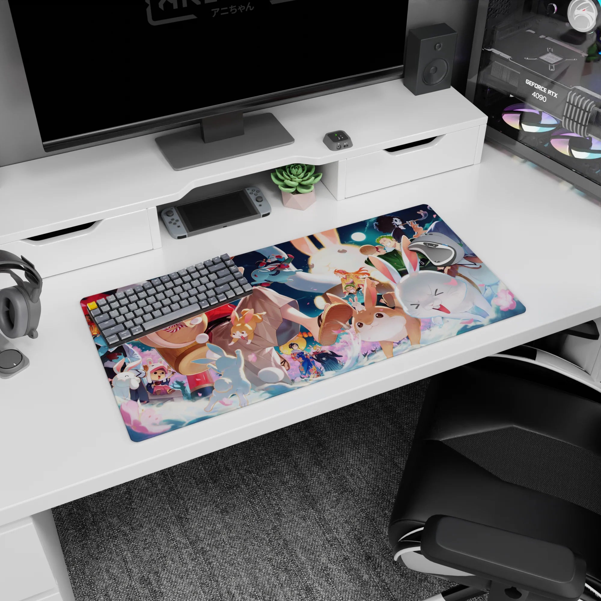 One Piece Deskmat | Mousepad | Deskpad - Bunny Festival Bash - AniChan