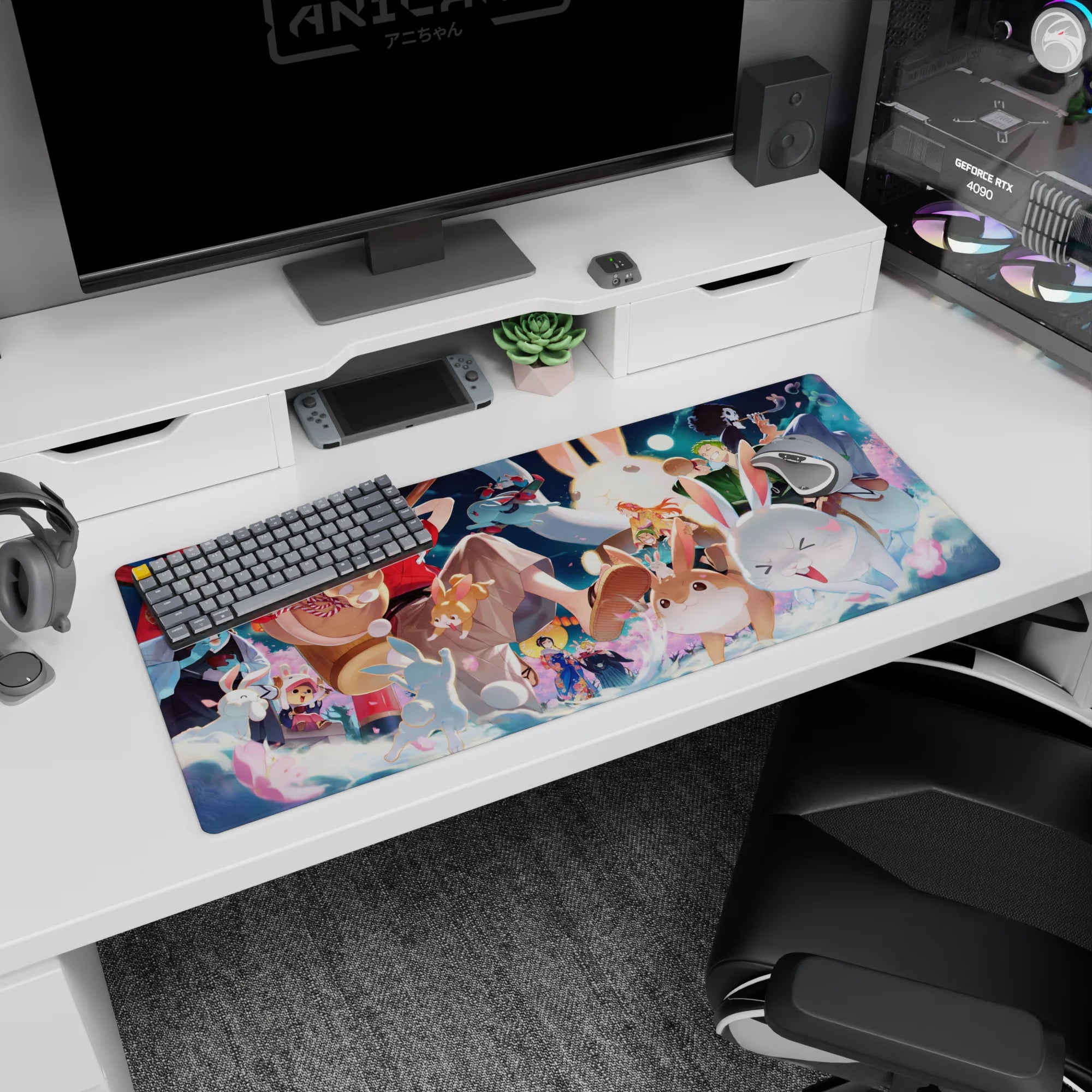 One Piece Deskmat | Mousepad | Deskpad - Bunny Festival Bash - AniChan