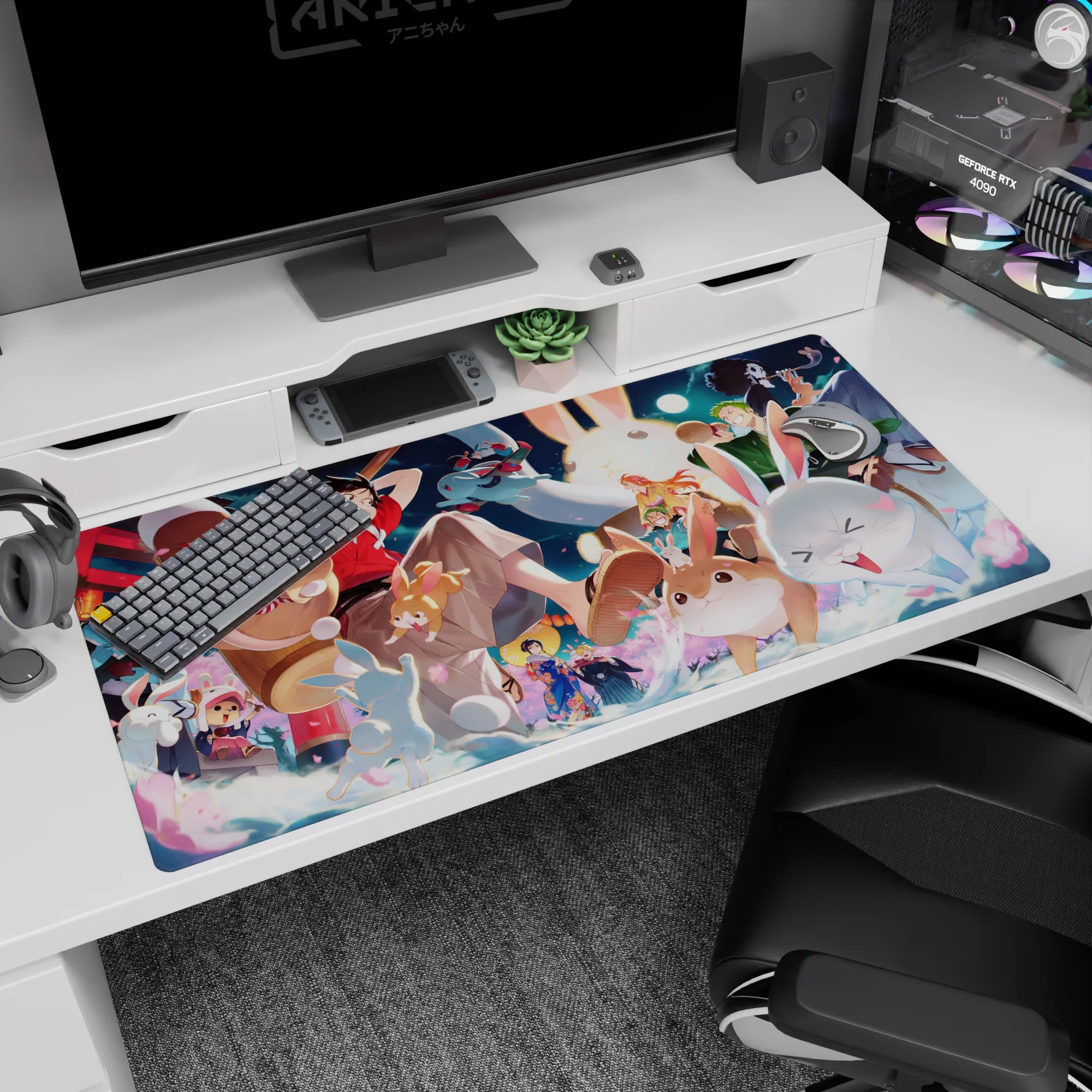 One Piece Deskmat | Mousepad | Deskpad - Bunny Festival Bash - AniChan