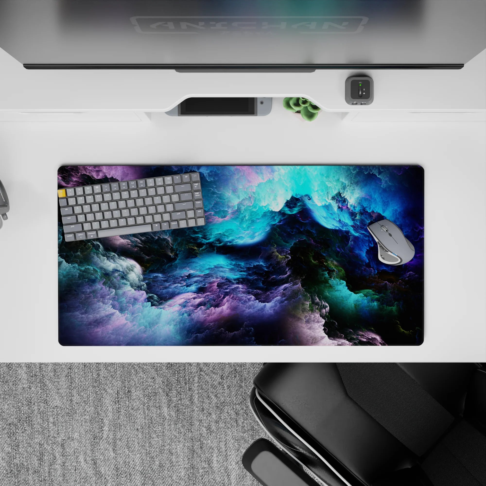 Abstract Deskmat | Mousepad | Deskpad - Celestial Nebula Dream - AniChan