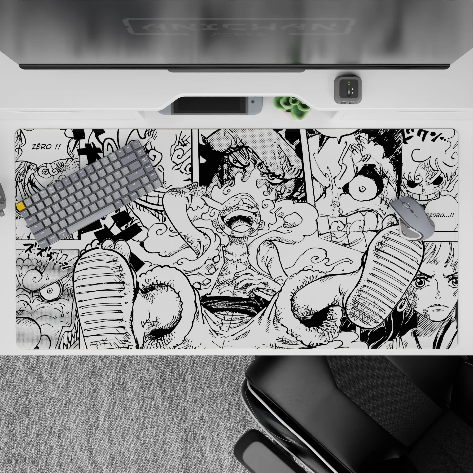 One Piece Deskmat | Mousepad | Deskpad - Gear 5 Manga Mayhem - AniChan