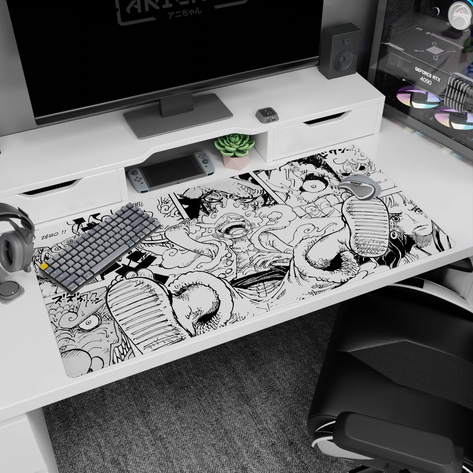 One Piece Deskmat | Mousepad | Deskpad - Gear 5 Manga Mayhem - AniChan