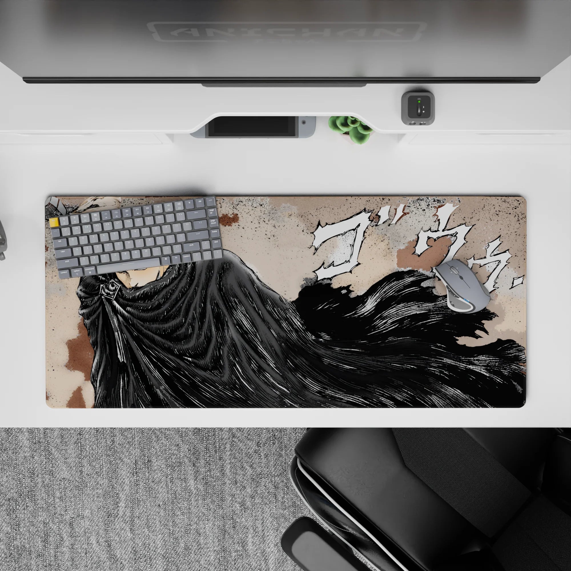 Berserk Deskmat | Mousepad | Deskpad - Guts' Relentless Fury - AniChan