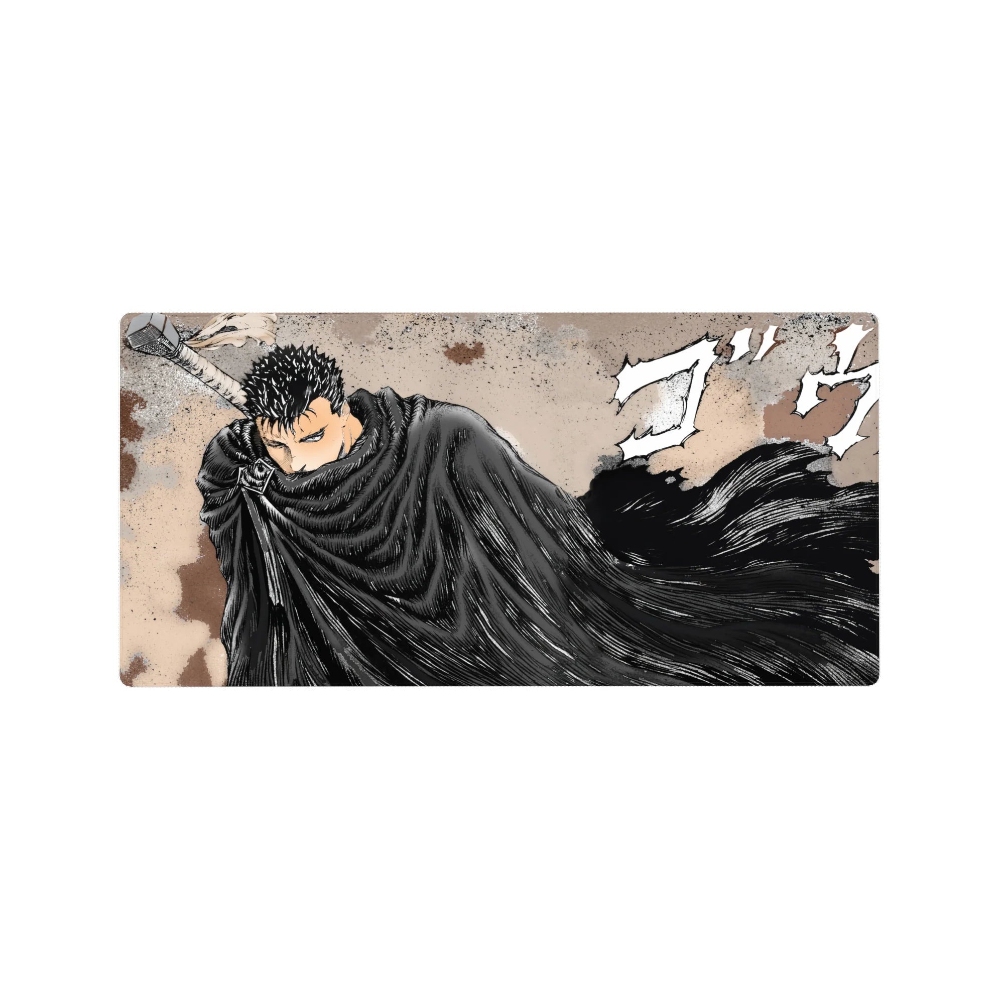 Berserk Deskmat | Mousepad | Deskpad - Guts&#39; Relentless Fury - AniChan