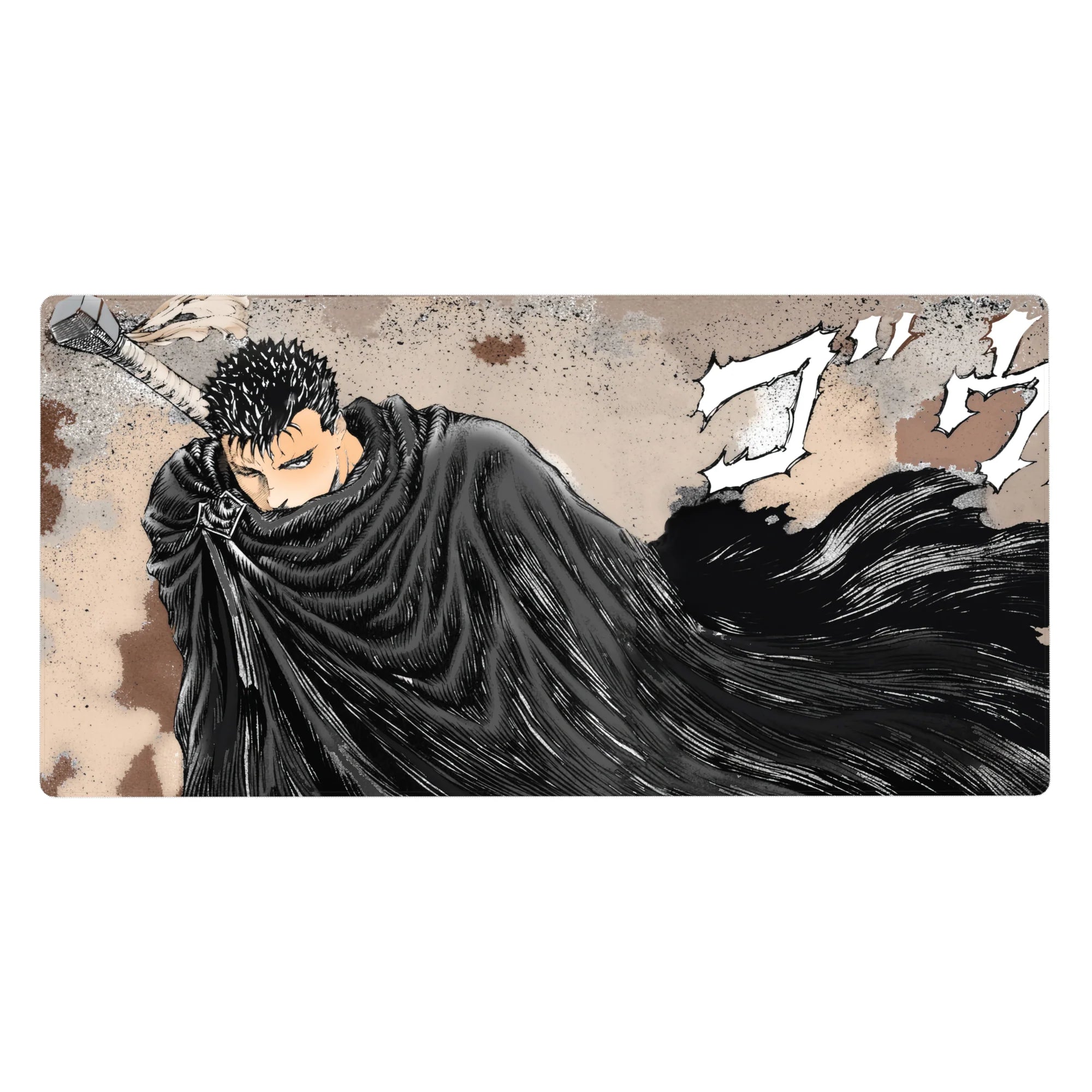 Berserk Deskmat | Mousepad | Deskpad - Guts' Relentless Fury - AniChan