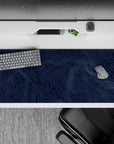 Topographic (Topo) Deskmat | Mousepad | Deskpad - Navy Contour Terrain - AniChan