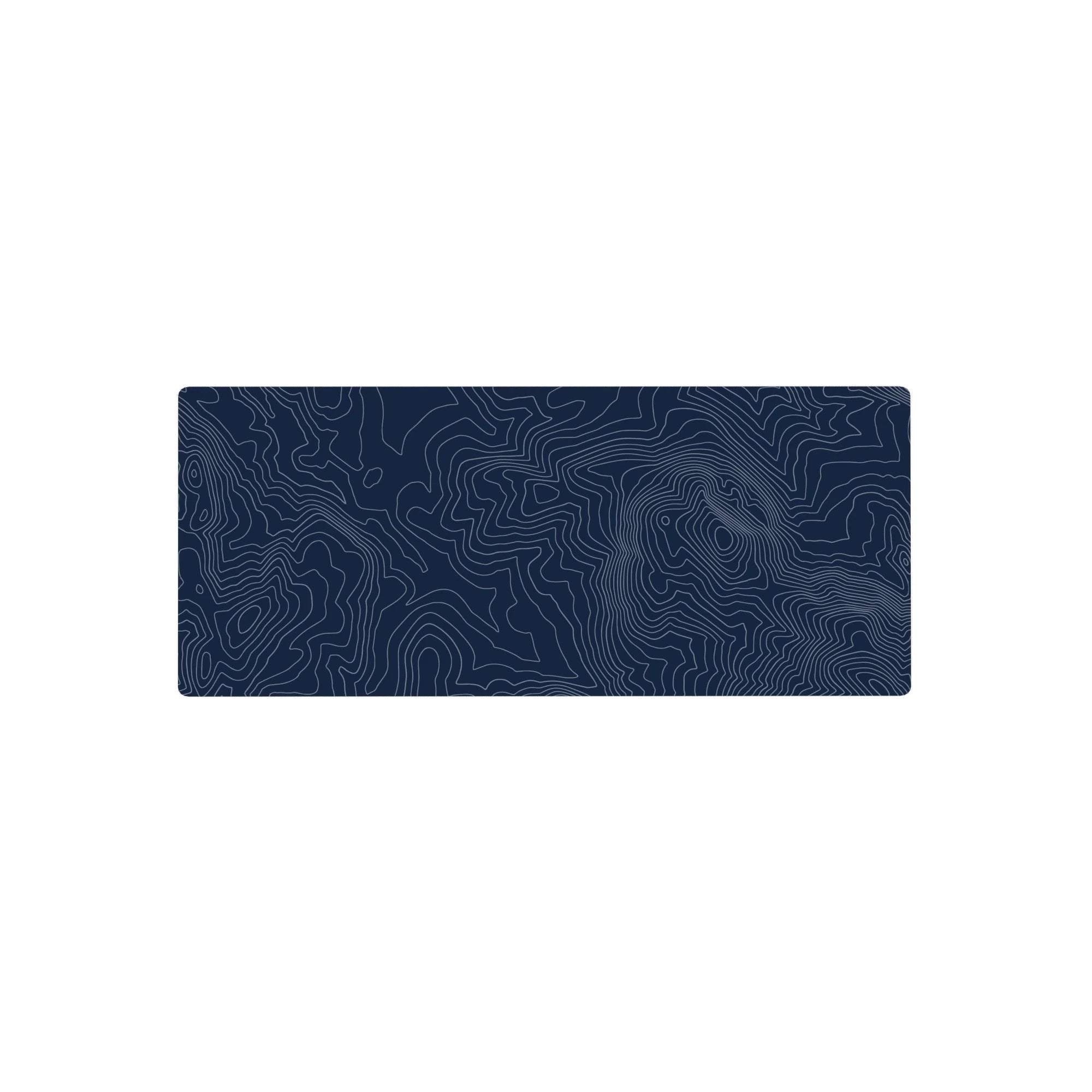 Topographic (Topo) Deskmat | Mousepad | Deskpad - Navy Contour Terrain - AniChan