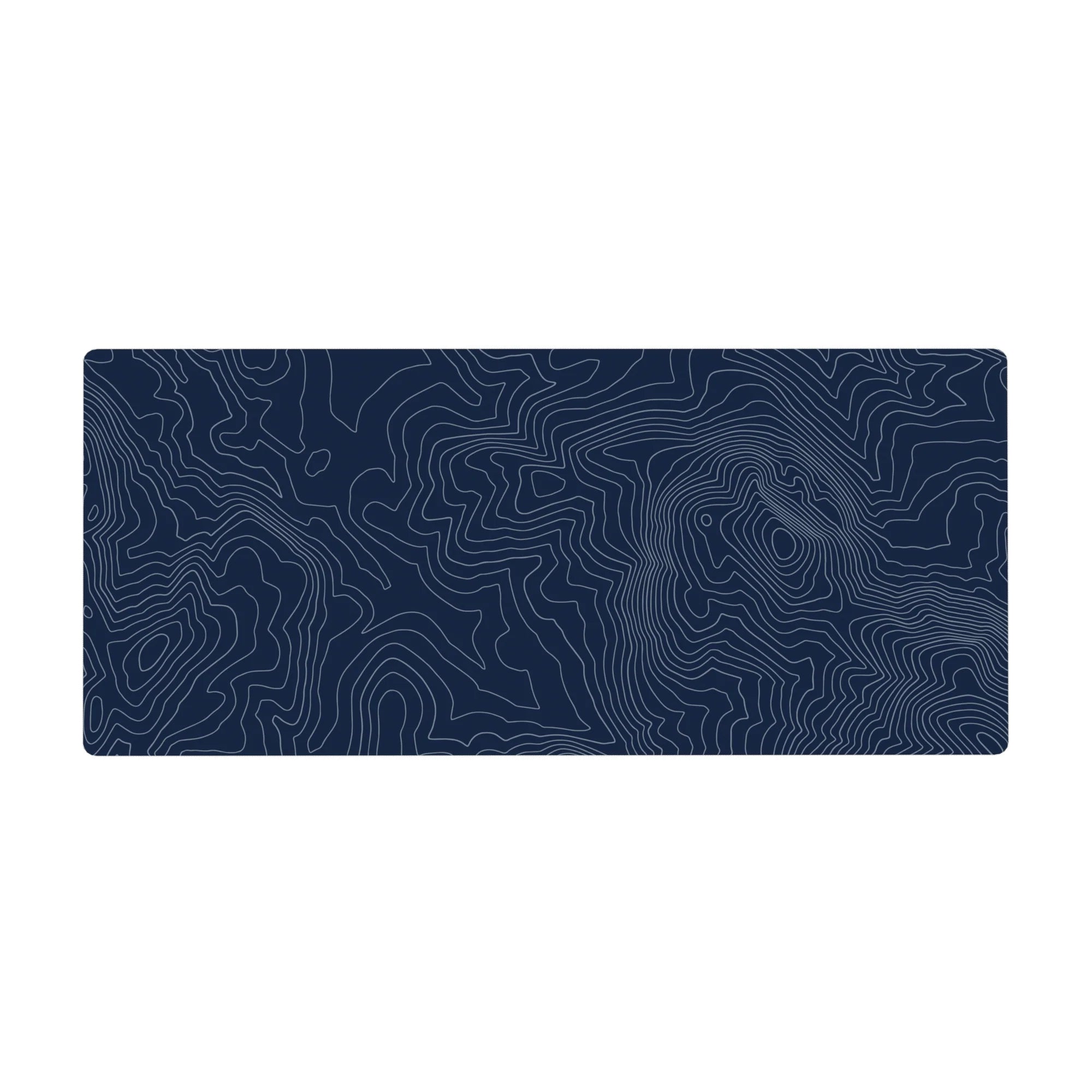 Topographic (Topo) Deskmat | Mousepad | Deskpad - Navy Contour Terrain - AniChan