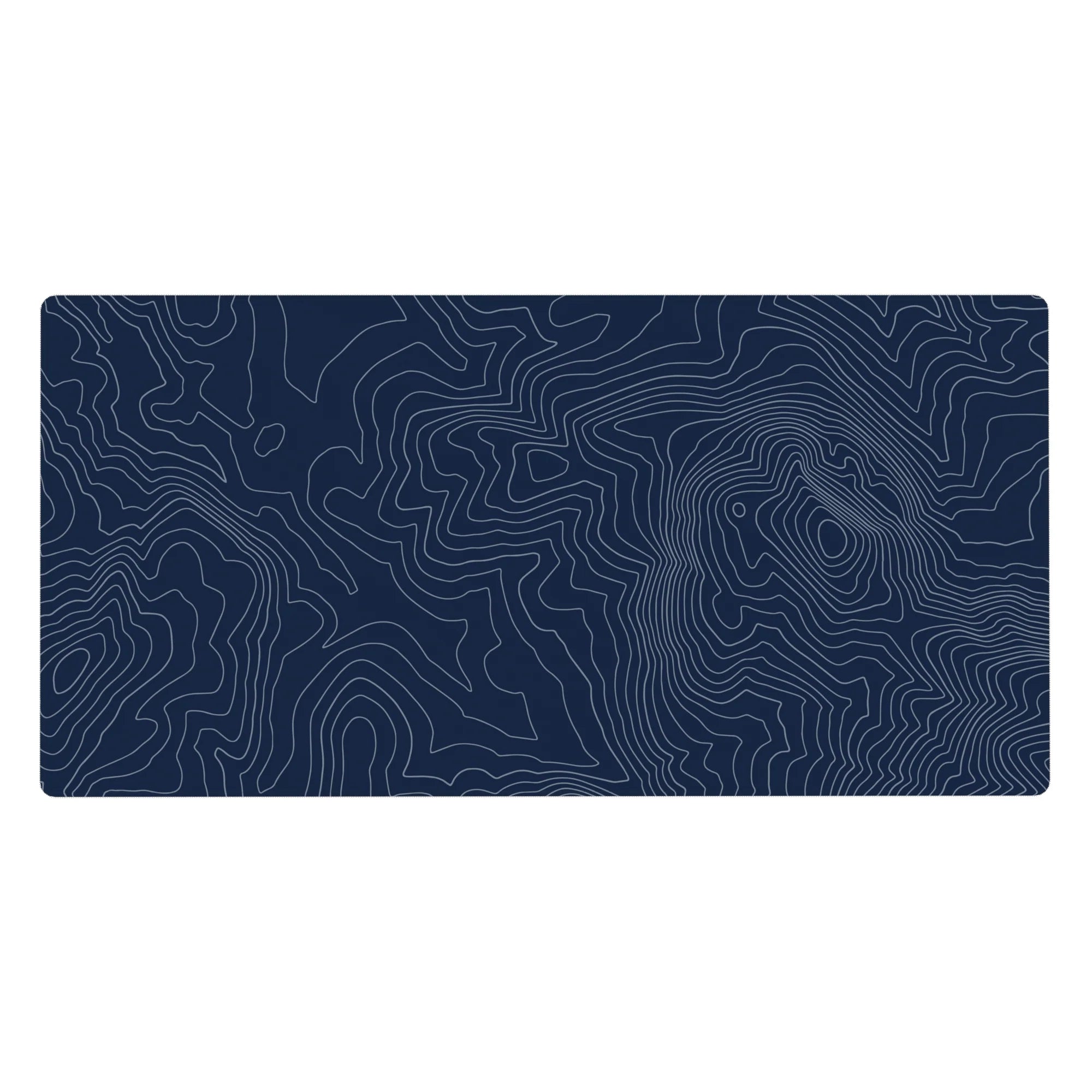 Topographic (Topo) Deskmat | Mousepad | Deskpad - Navy Contour Terrain - AniChan