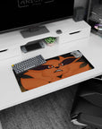 28x12 inches Naruto mouse pad showing Kurama staring up with an oh-no grin, fierce Nine-Tails look.