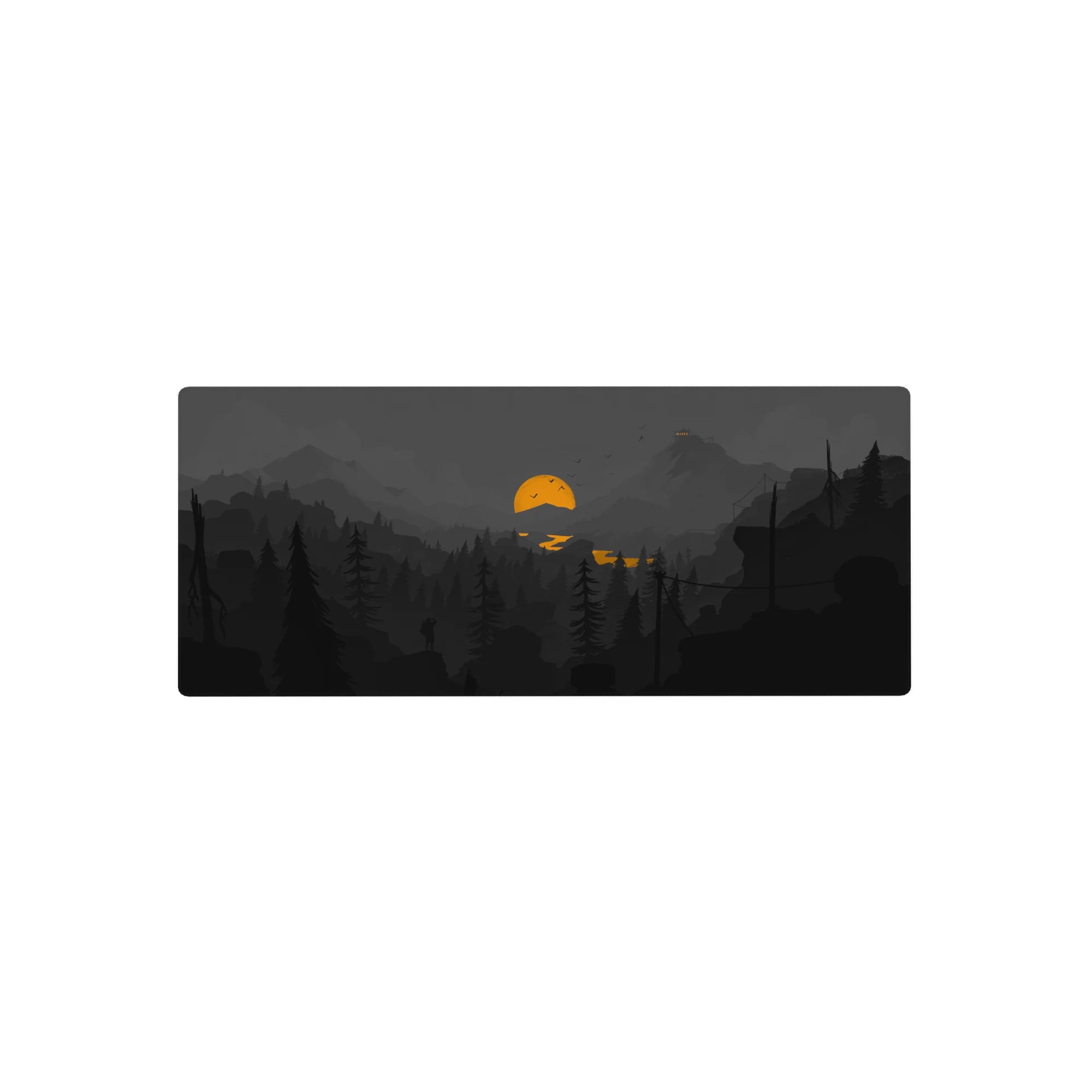 Vector Landscapes Deskmat | Mousepad | Deskpad - Twilight Solitude