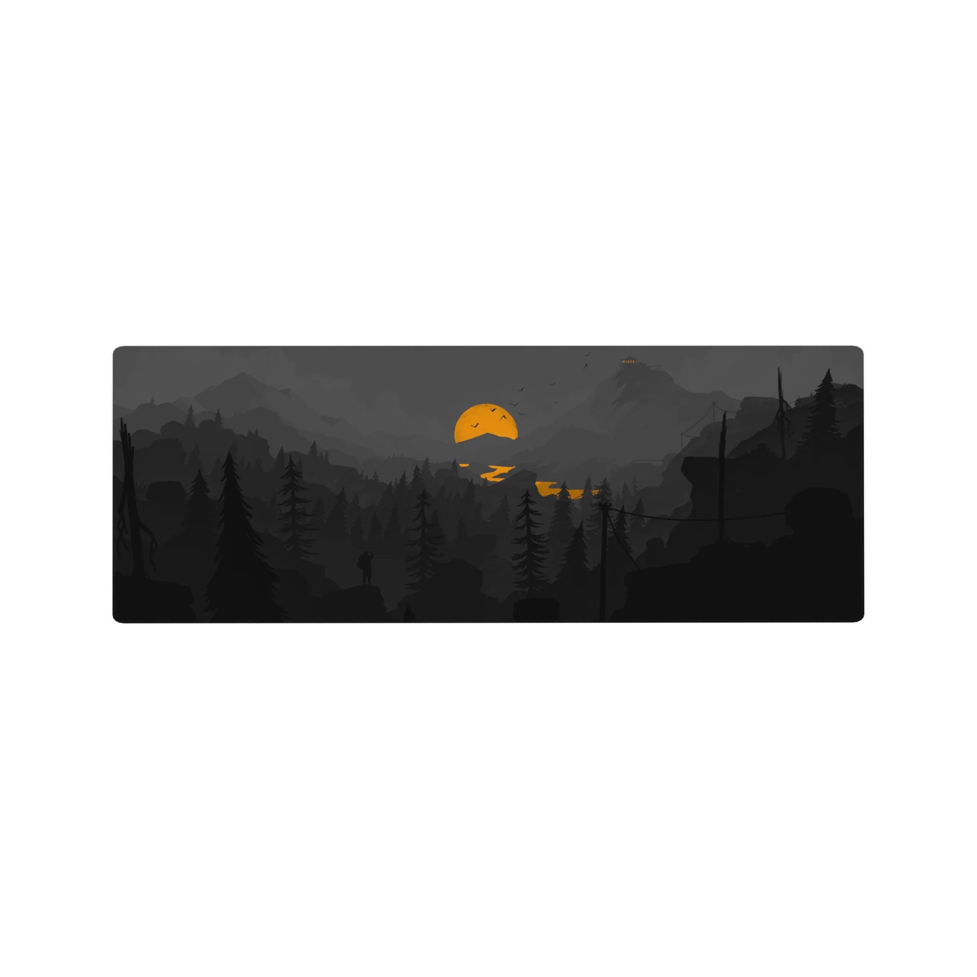 Vector Landscapes Deskmat | Mousepad | Deskpad - Twilight Solitude