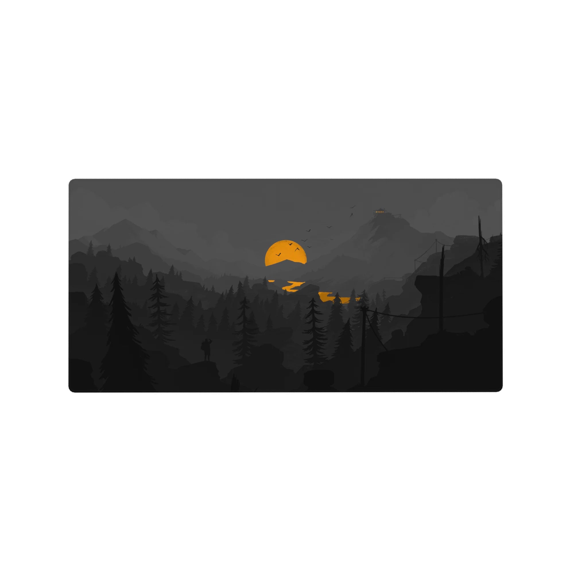 Vector Landscapes Deskmat | Mousepad | Deskpad - Twilight Solitude