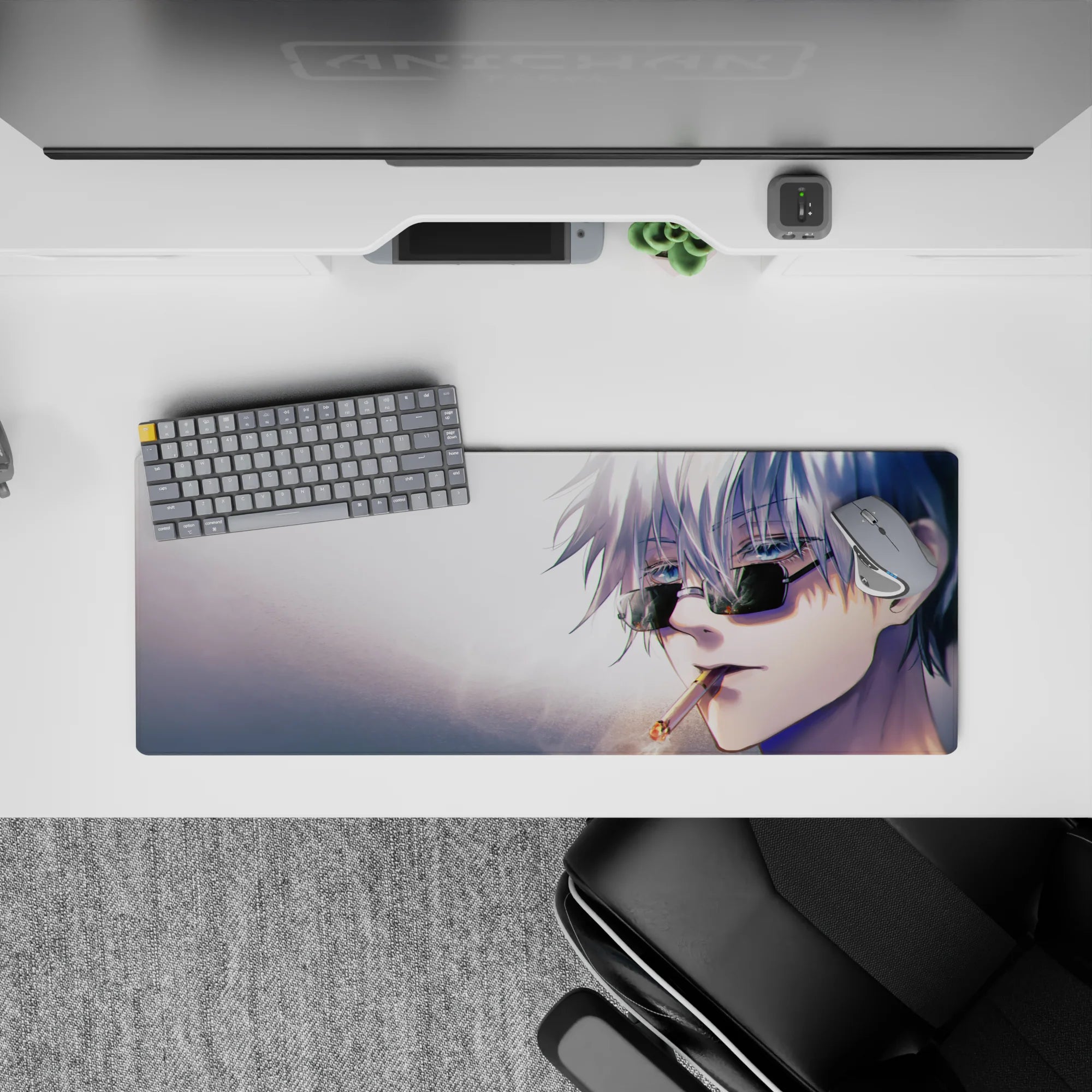 Jujutsu Kaisen Deskmat | Mousepad | Deskpad - Smoky Cool Gojo - AniChan