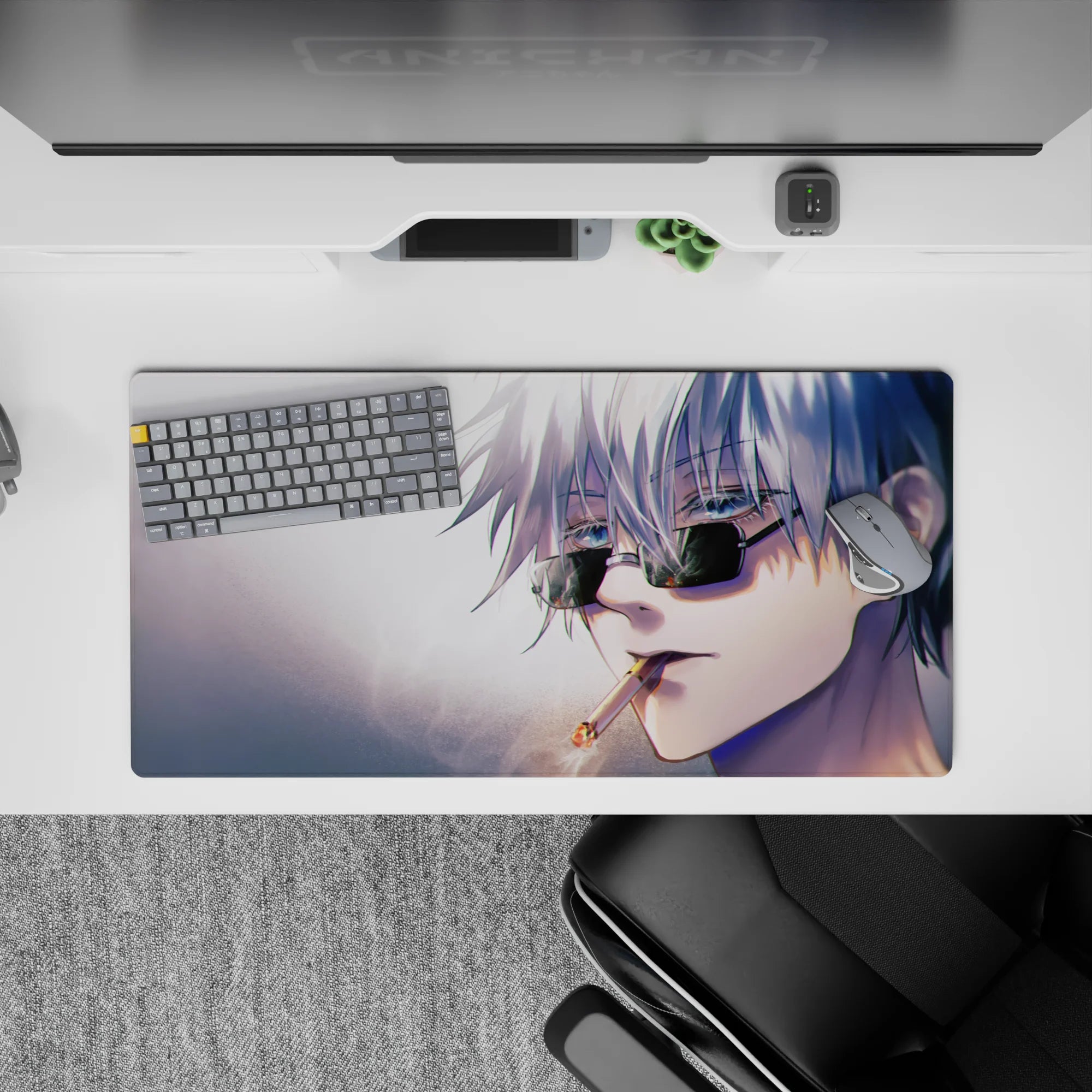 Jujutsu Kaisen Deskmat | Mousepad | Deskpad - Smoky Cool Gojo - AniChan