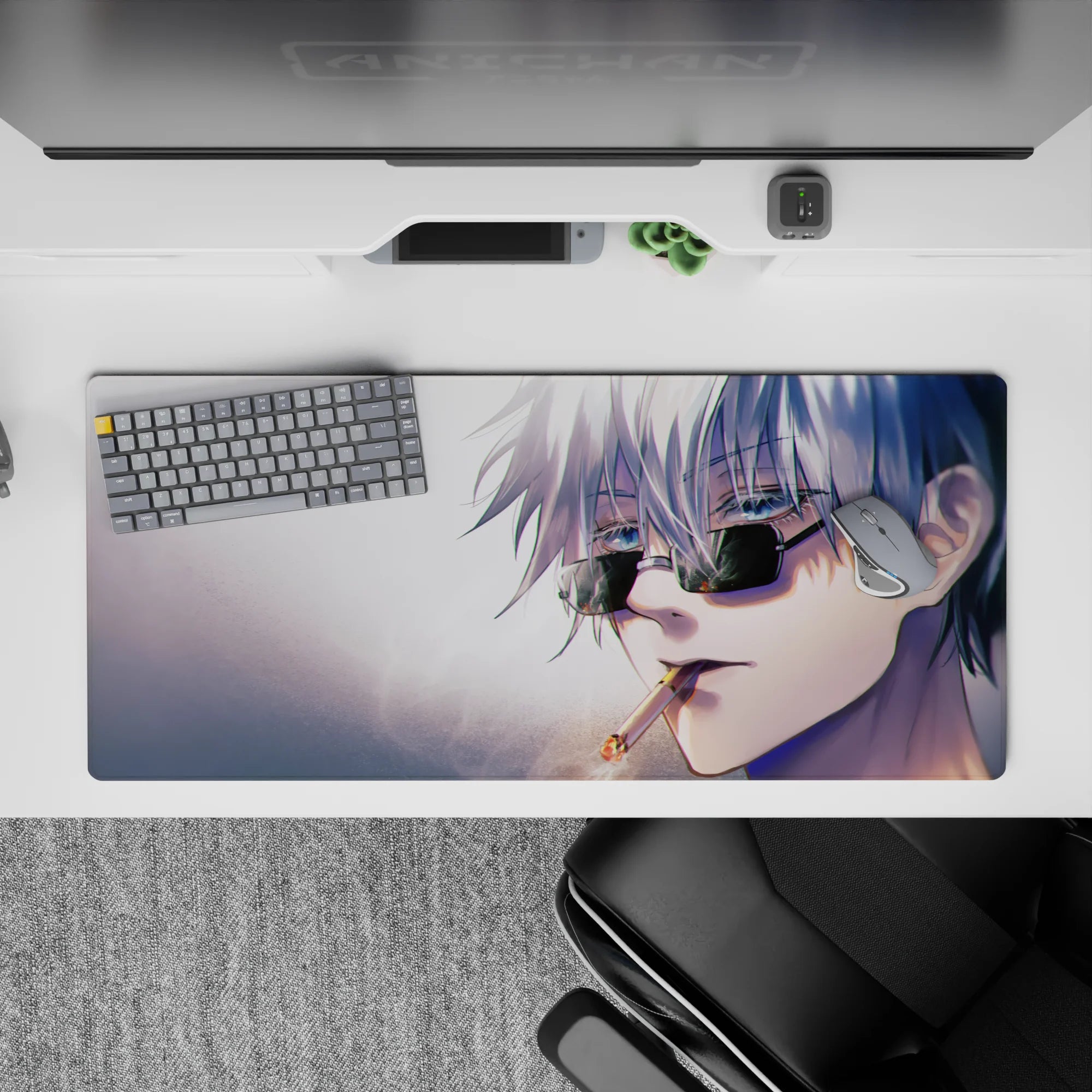 Jujutsu Kaisen Deskmat | Mousepad | Deskpad - Smoky Cool Gojo - AniChan