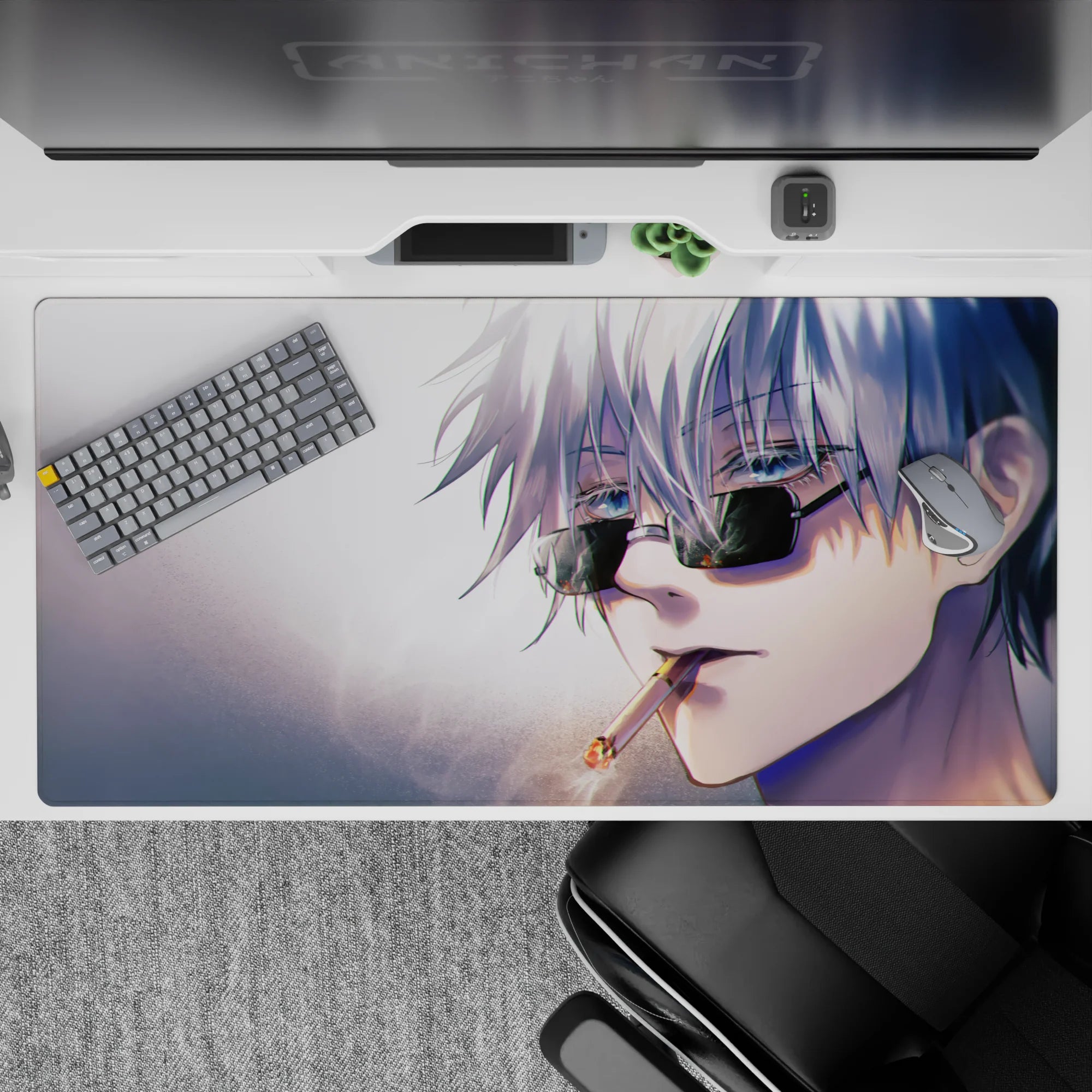 Jujutsu Kaisen Deskmat | Mousepad | Deskpad - Smoky Cool Gojo - AniChan