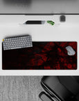 Abstract Deskmat | Mousepad | Deskpad - Crimson Veil Abstract - AniChan