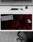 Abstract Deskmat | Mousepad | Deskpad - Crimson Veil Abstract - AniChan