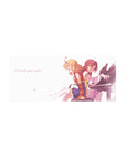 Anime girl mouse pad 28x12 inches with two girls at a piano bench and I’ll be at your side text.