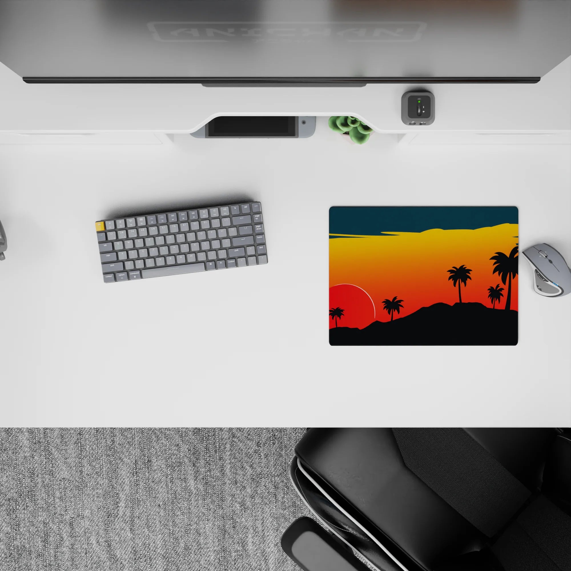 Vector Landscapes Deskmat | Mousepad | Deskpad - Sunset Serenity