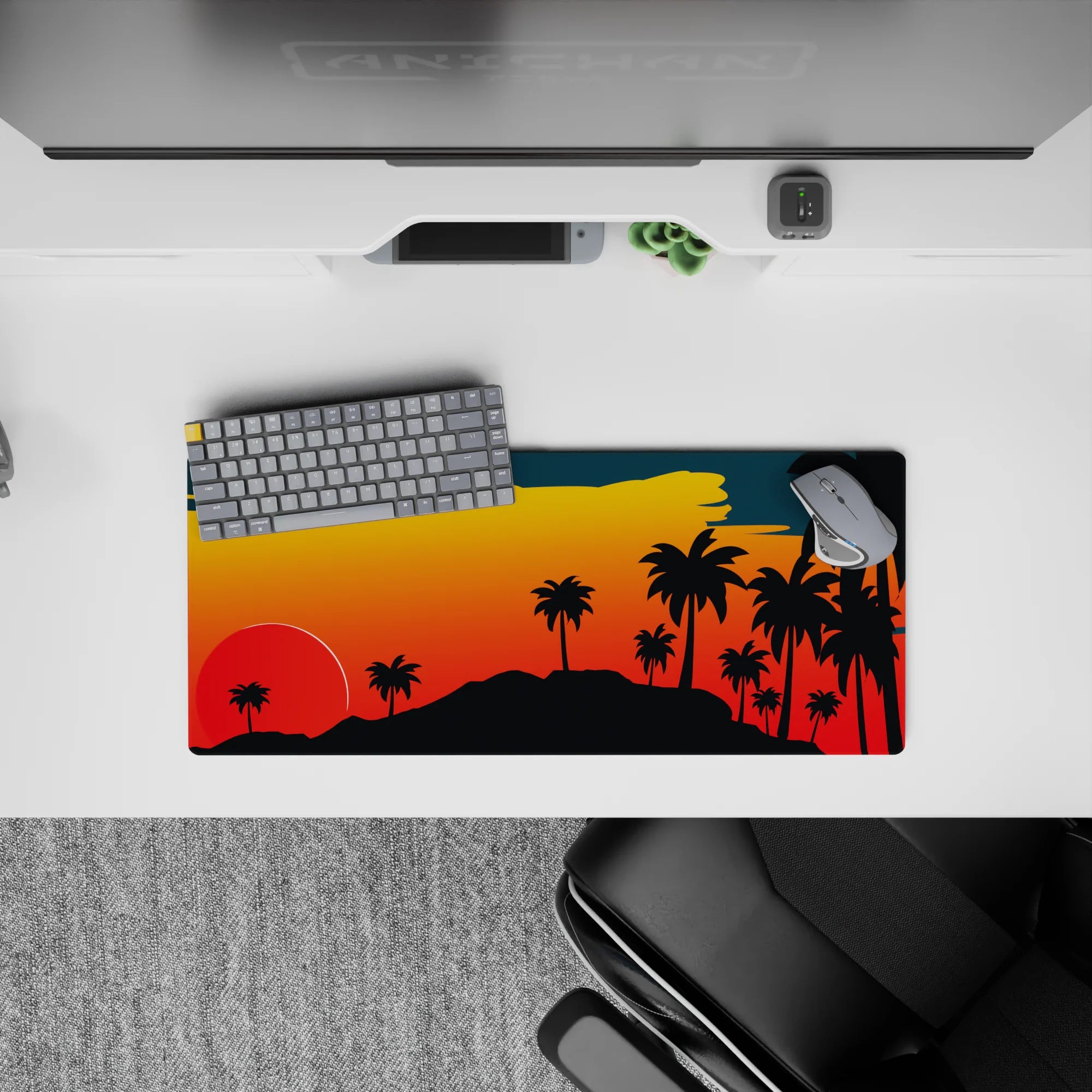 Vector Landscapes Deskmat | Mousepad | Deskpad - Sunset Serenity