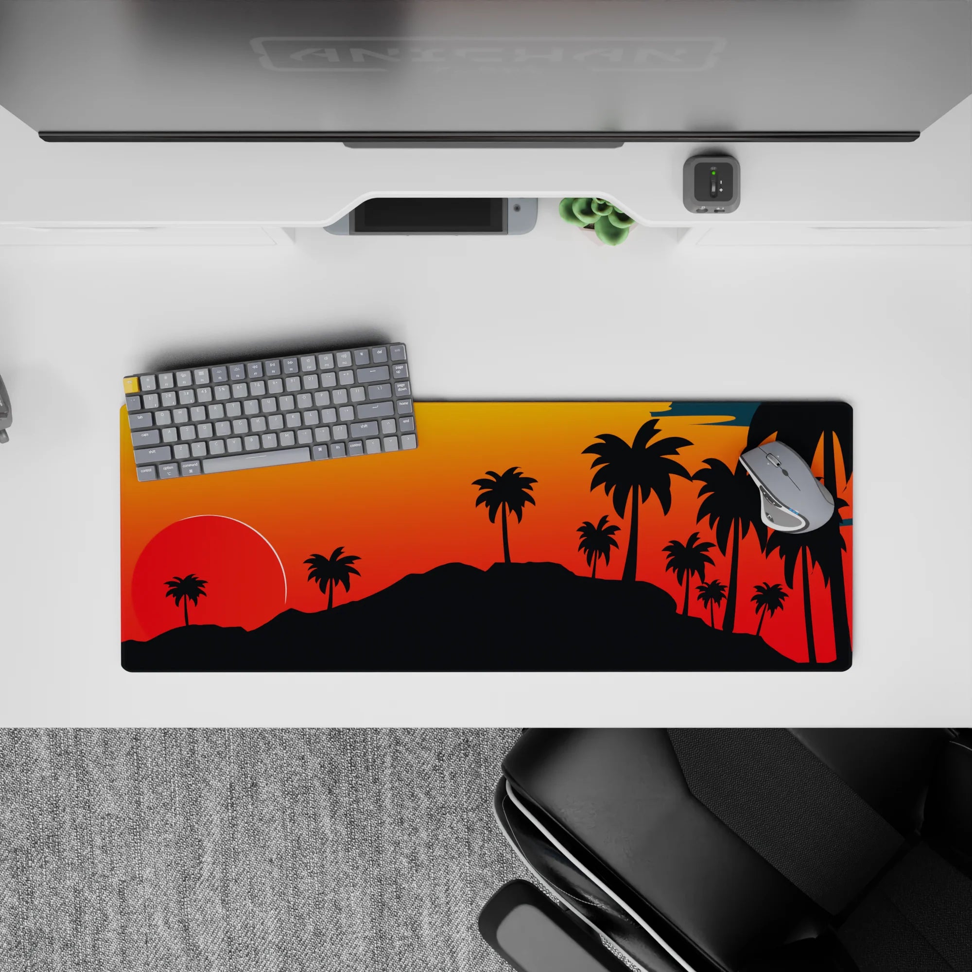 Vector Landscapes Deskmat | Mousepad | Deskpad - Sunset Serenity