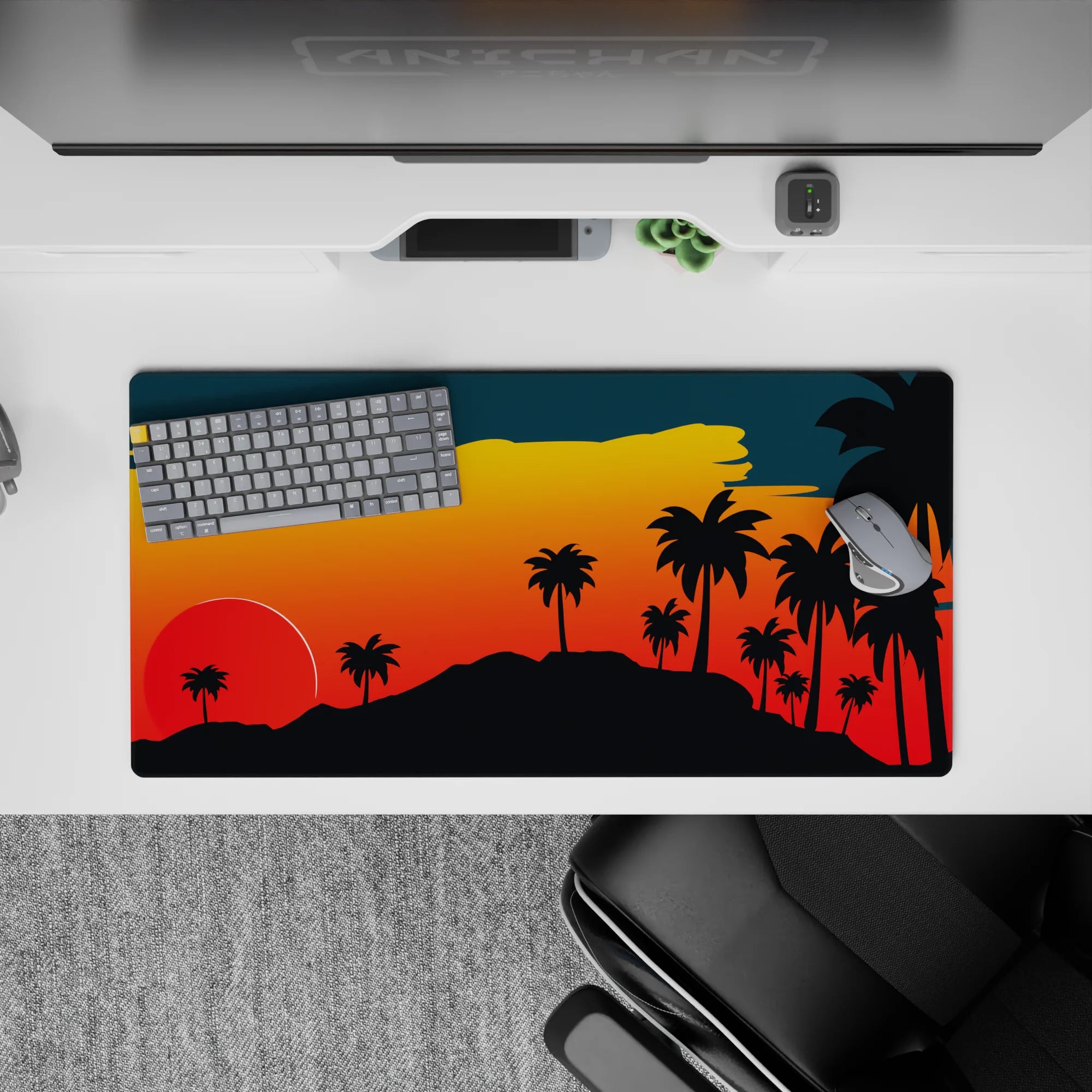 Vector Landscapes Deskmat | Mousepad | Deskpad - Sunset Serenity