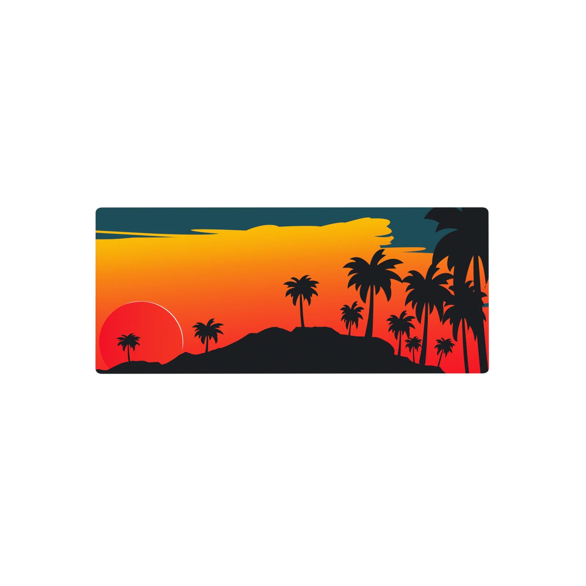 Vector Landscapes Deskmat | Mousepad | Deskpad - Sunset Serenity