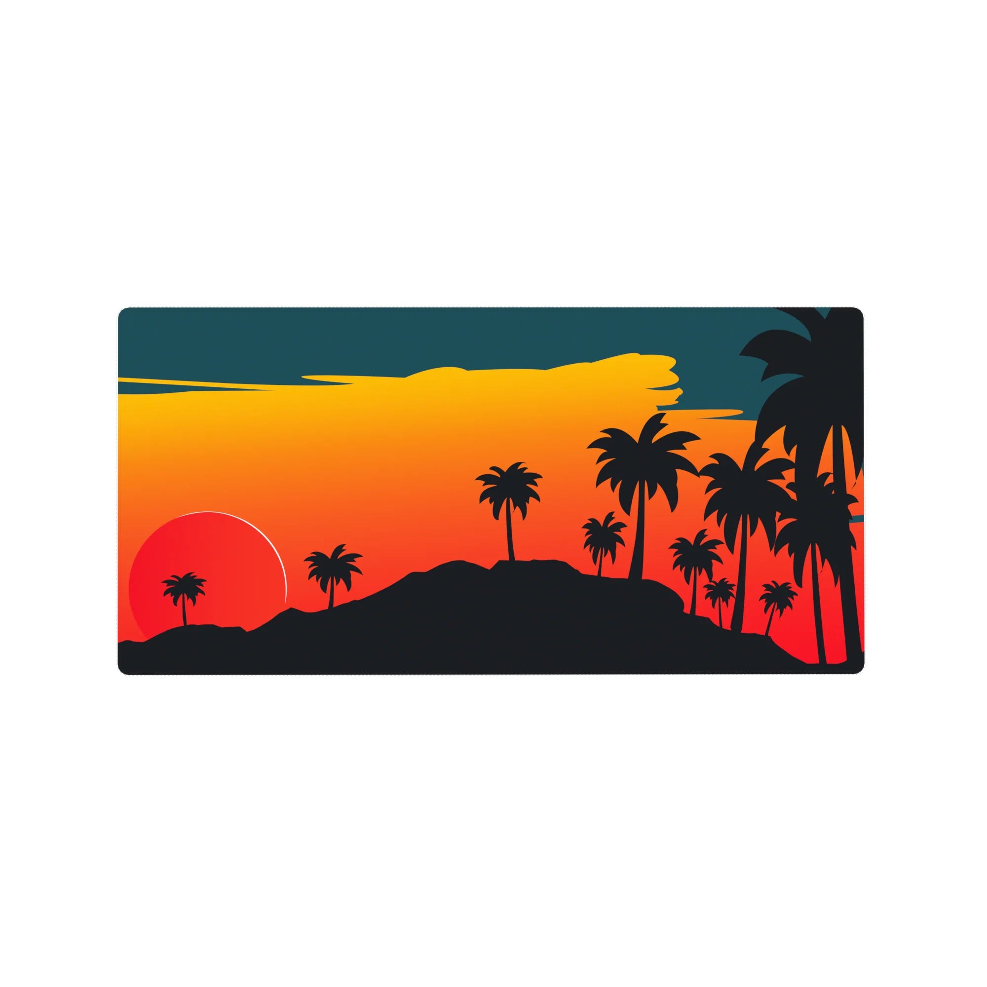 Vector Landscapes Deskmat | Mousepad | Deskpad - Sunset Serenity