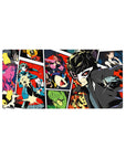 Persona 5 mouse pad, 32x16 inches, featuring Joker and the gang in vibrant comic-book style, perfect for anime fans.