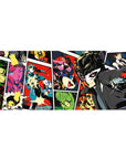 Persona 5 desk pad 36x16 inches featuring Joker, Mona, and Futaba in vibrant comic-book style, bursting with energy.