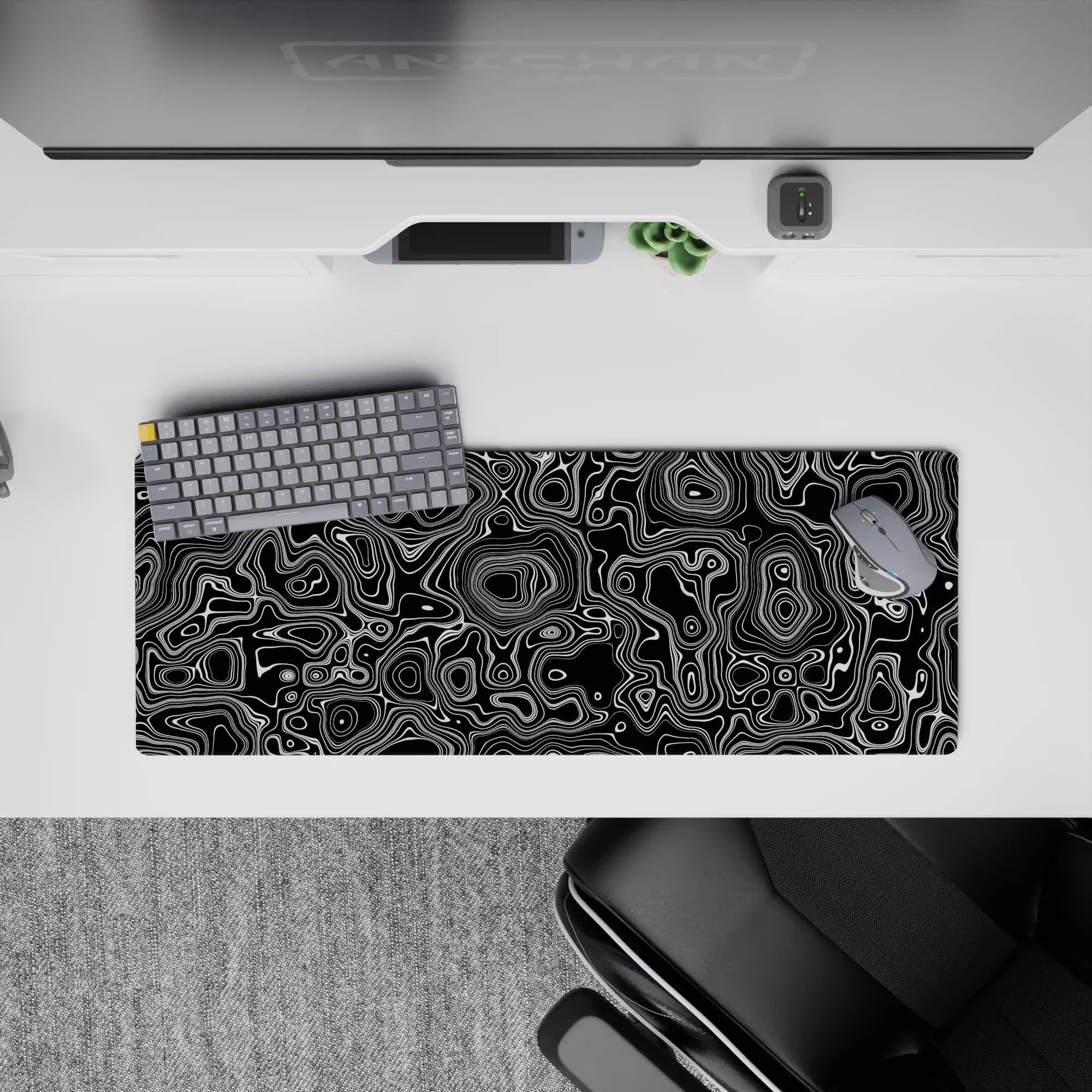 Topographic (Topo) Deskmat | Mousepad | Deskpad - Contour Pulse - AniChan