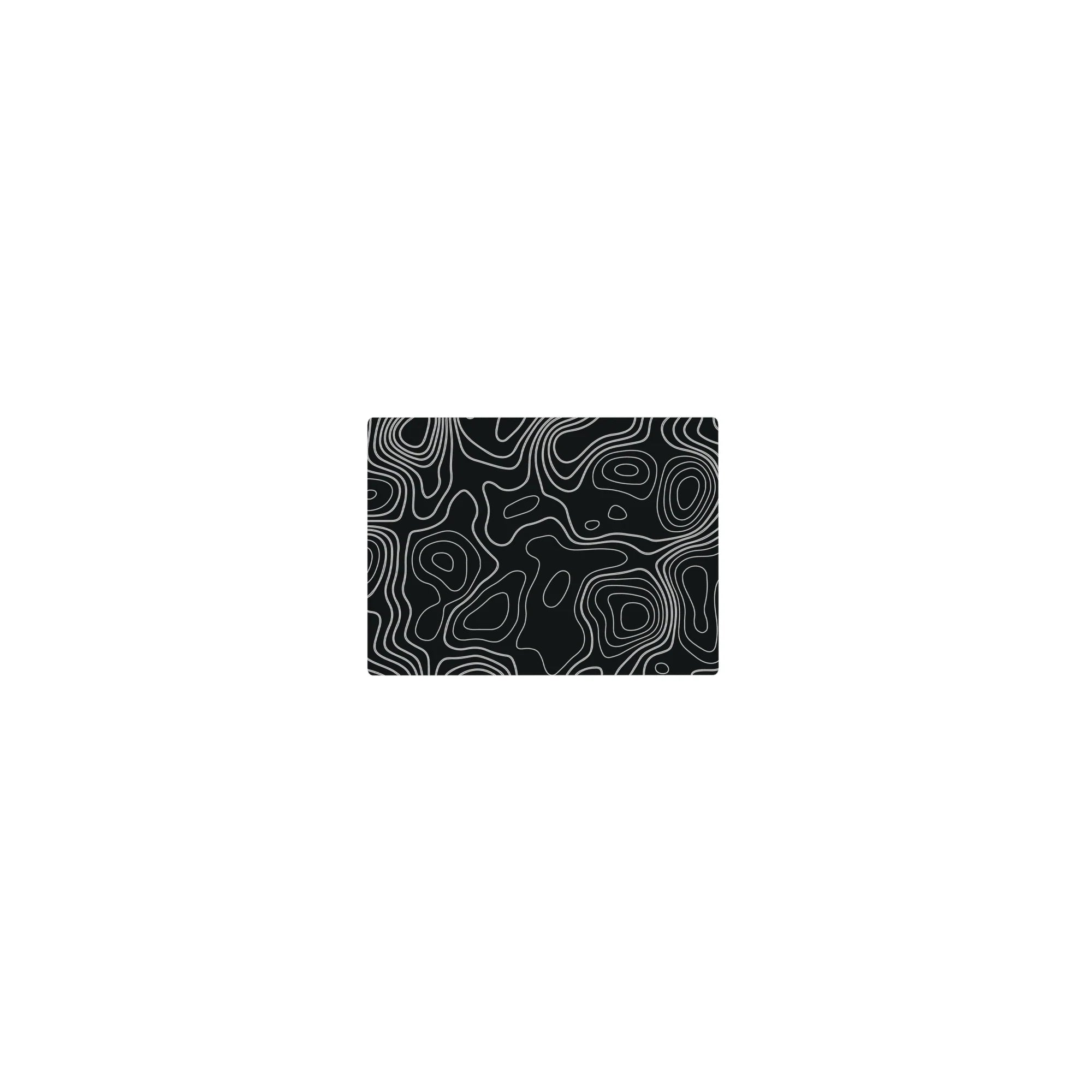 Topographic (Topo) Deskmat | Mousepad | Deskpad - Monochrome Contour Flow - AniChan