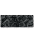 Topographic (Topo) Deskmat | Mousepad | Deskpad - Monochrome Contour Flow - AniChan