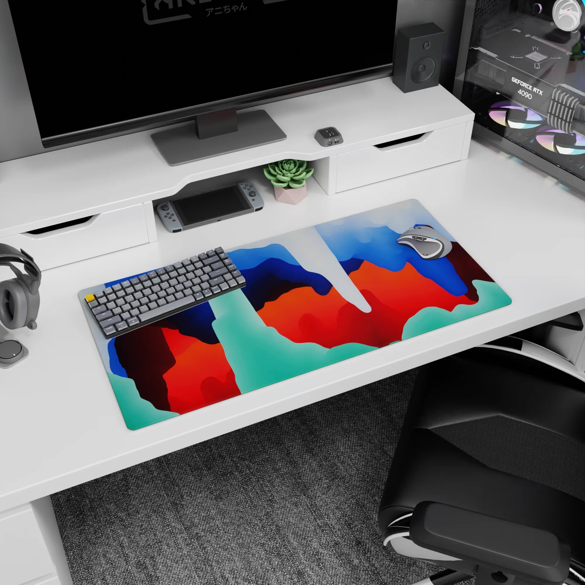 Abstract Deskmat | Mousepad | Deskpad - Color Flow - AniChan