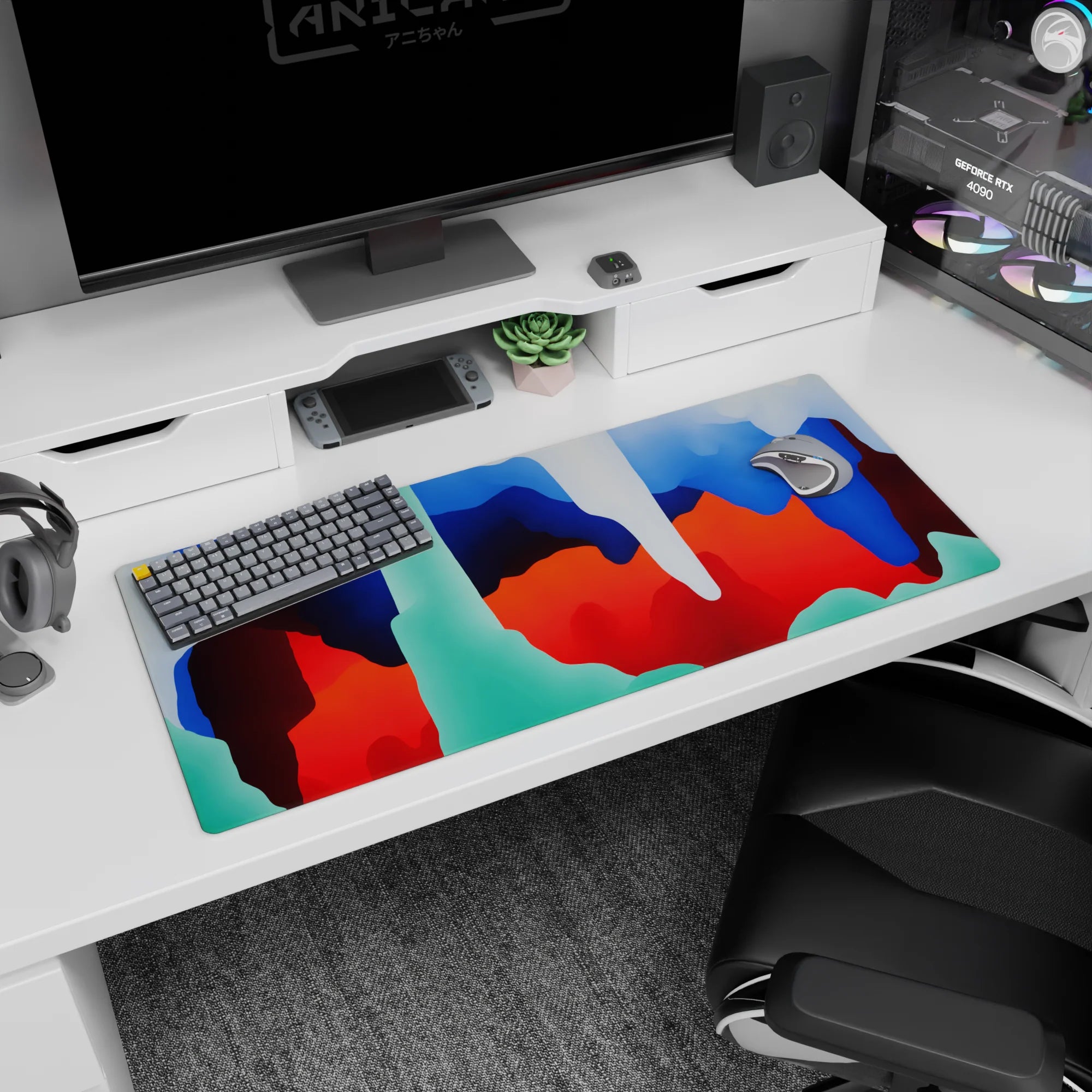 Abstract Deskmat | Mousepad | Deskpad - Color Flow - AniChan