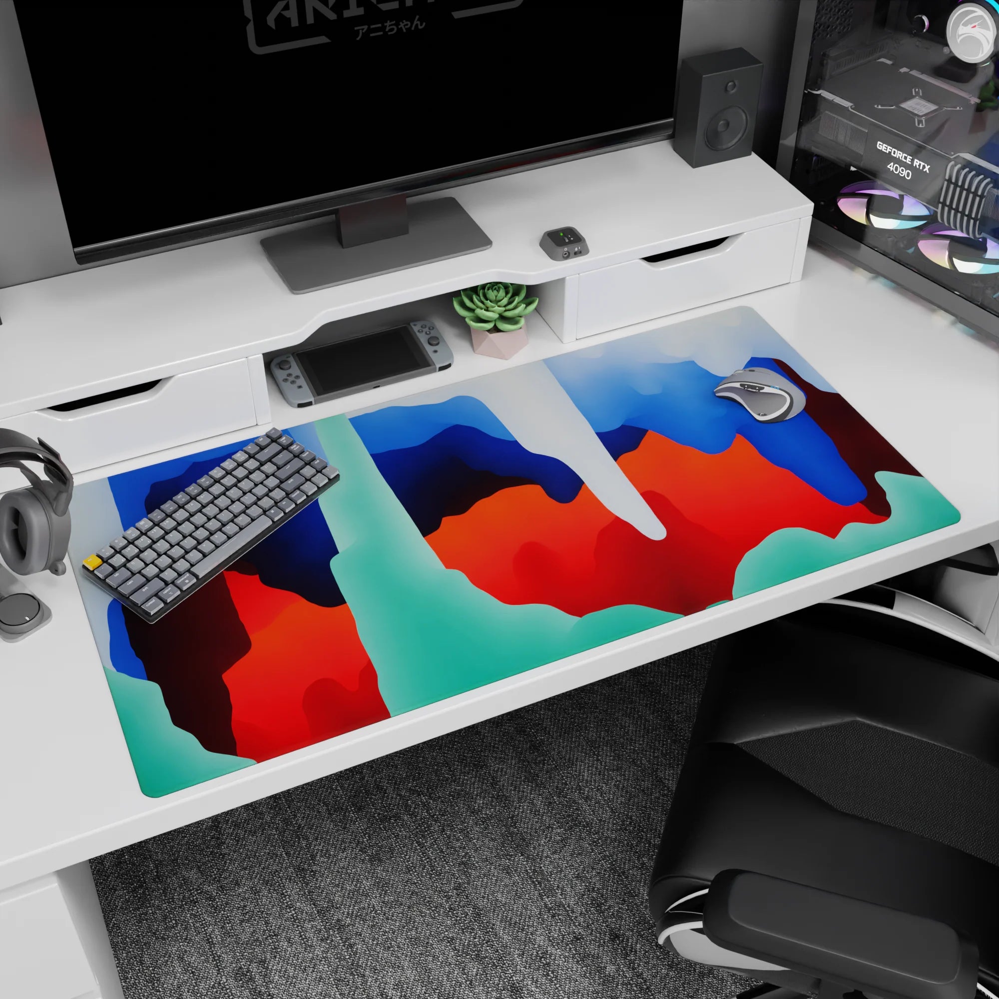 Abstract Deskmat | Mousepad | Deskpad - Color Flow - AniChan