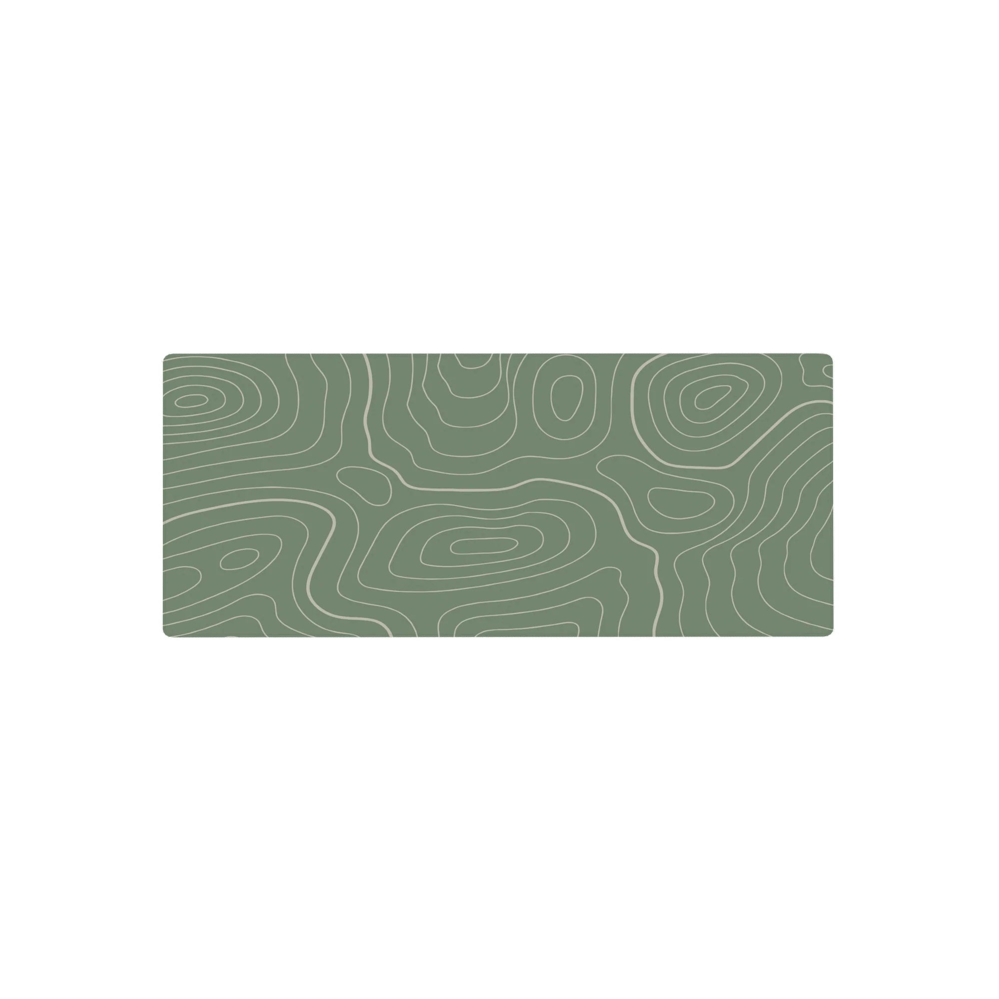 Topographic (Topo) Deskmat | Mousepad | Deskpad - Sage Topography Flow - AniChan