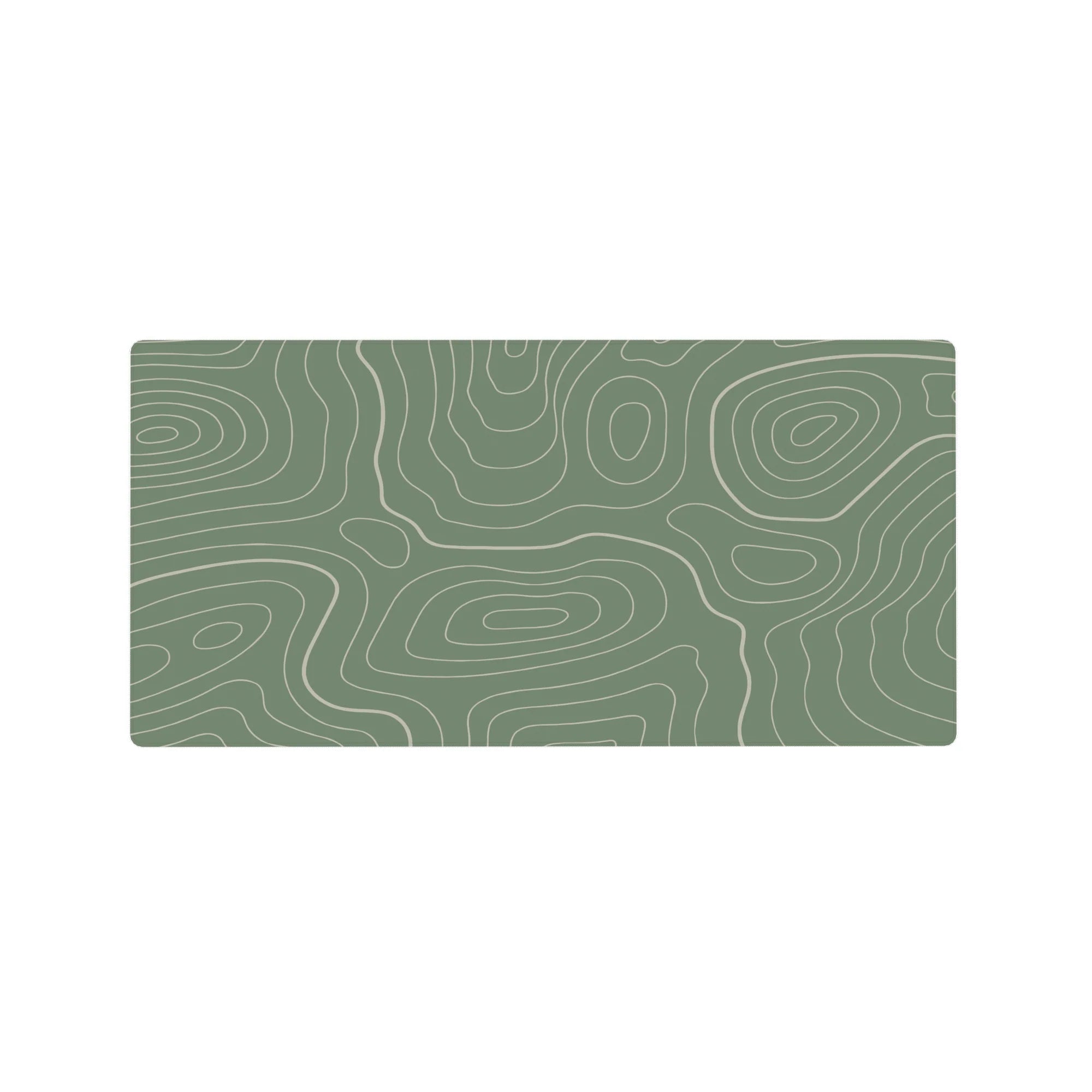 Topographic (Topo) Deskmat | Mousepad | Deskpad - Sage Topography Flow - AniChan