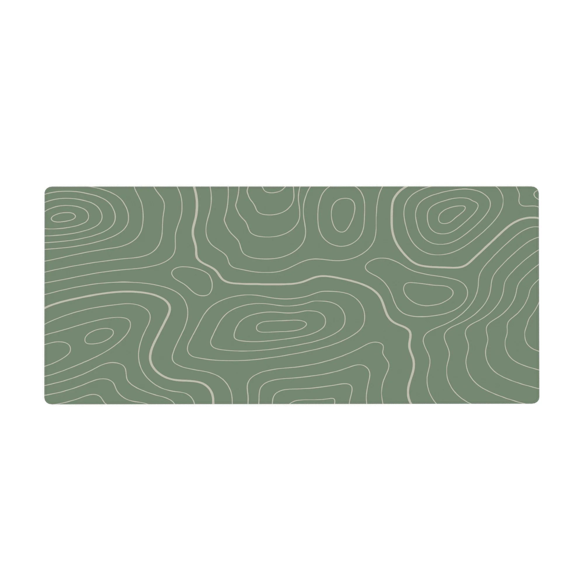 Topographic (Topo) Deskmat | Mousepad | Deskpad - Sage Topography Flow - AniChan