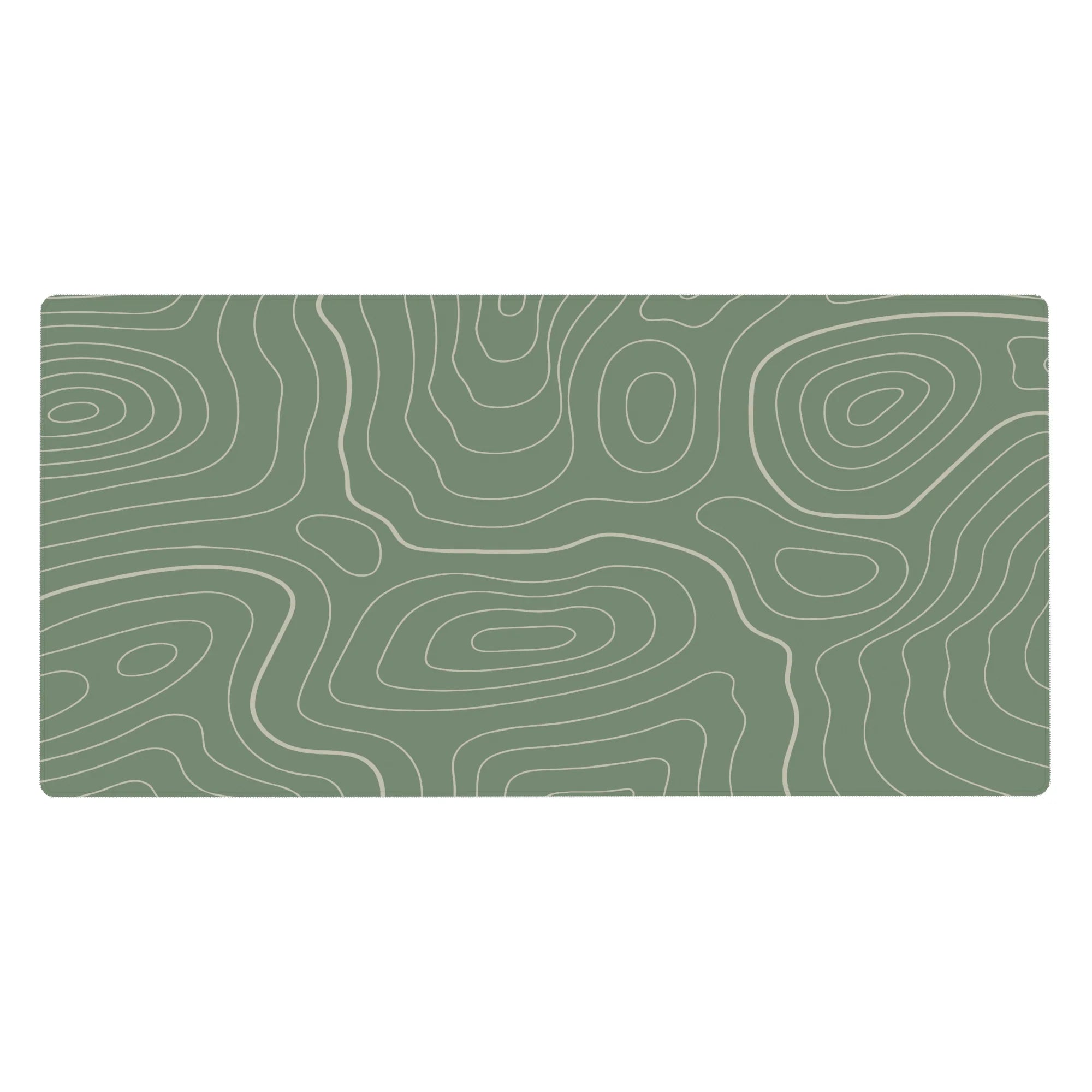 Topographic (Topo) Deskmat | Mousepad | Deskpad - Sage Topography Flow - AniChan