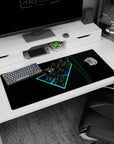 36x16 inches Gundam Wing desk pad featuring XXXG-00W0 Wing Gundam Zero slicing through a black void.