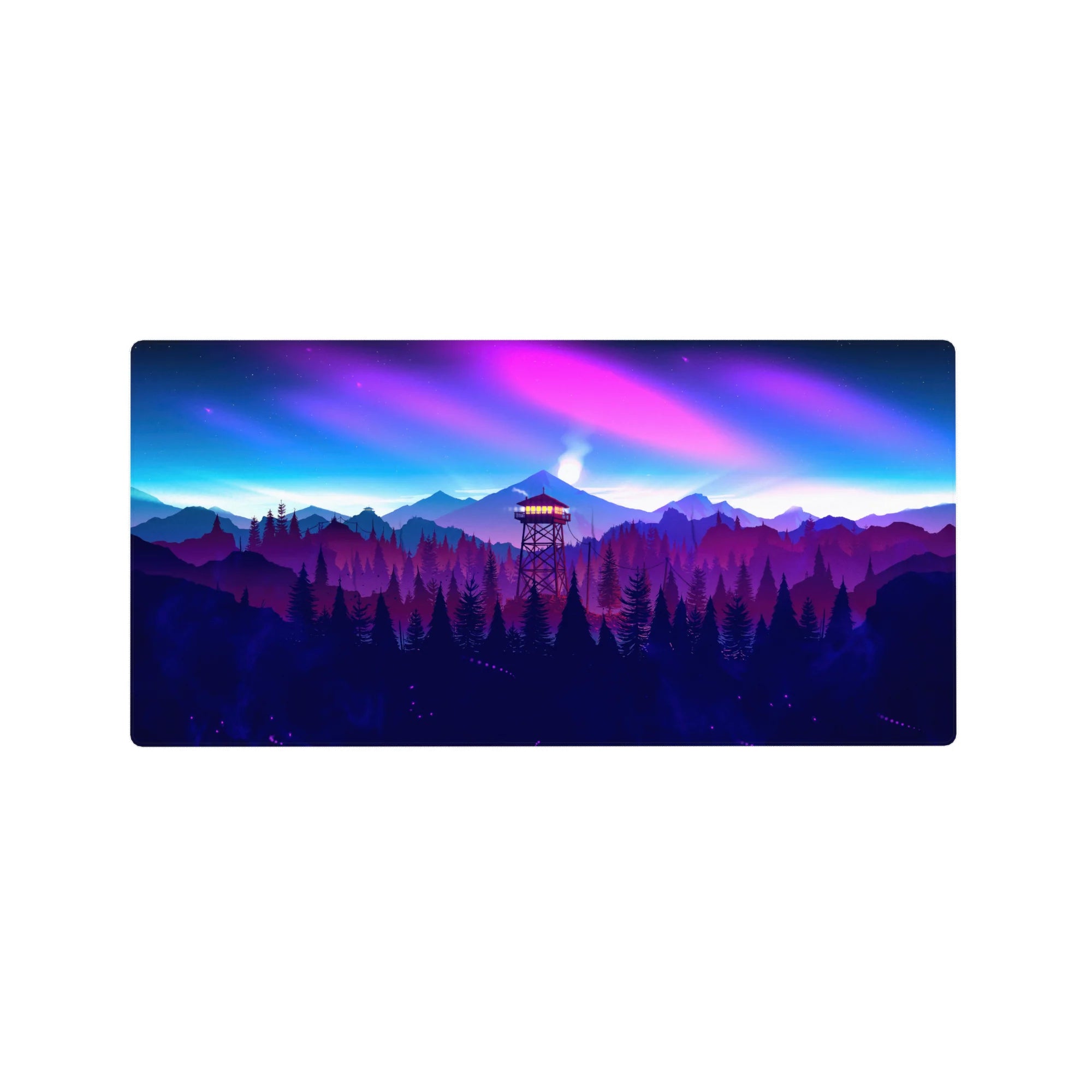 Vector Landscapes Deskmat | Mousepad | Deskpad - Firewatch Twilight